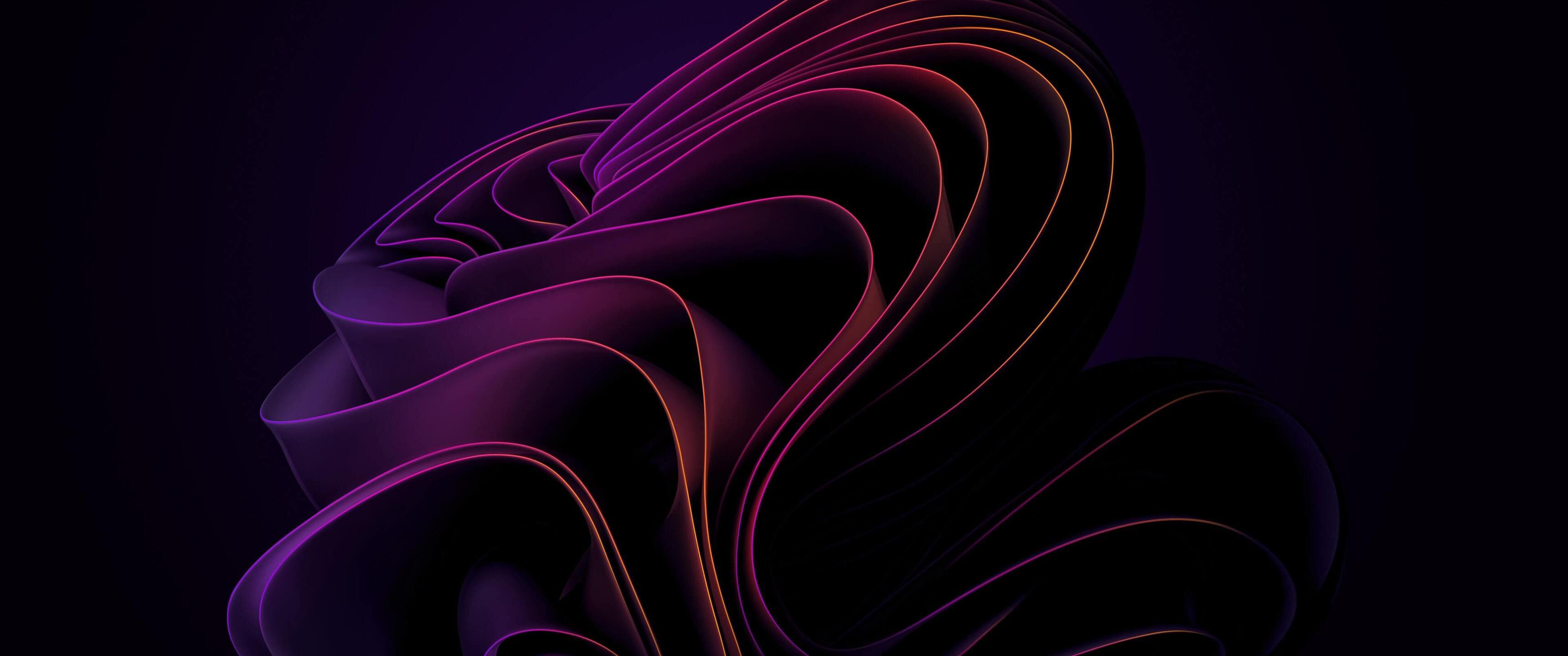3440x1440 Windows 11 Outline Gradient