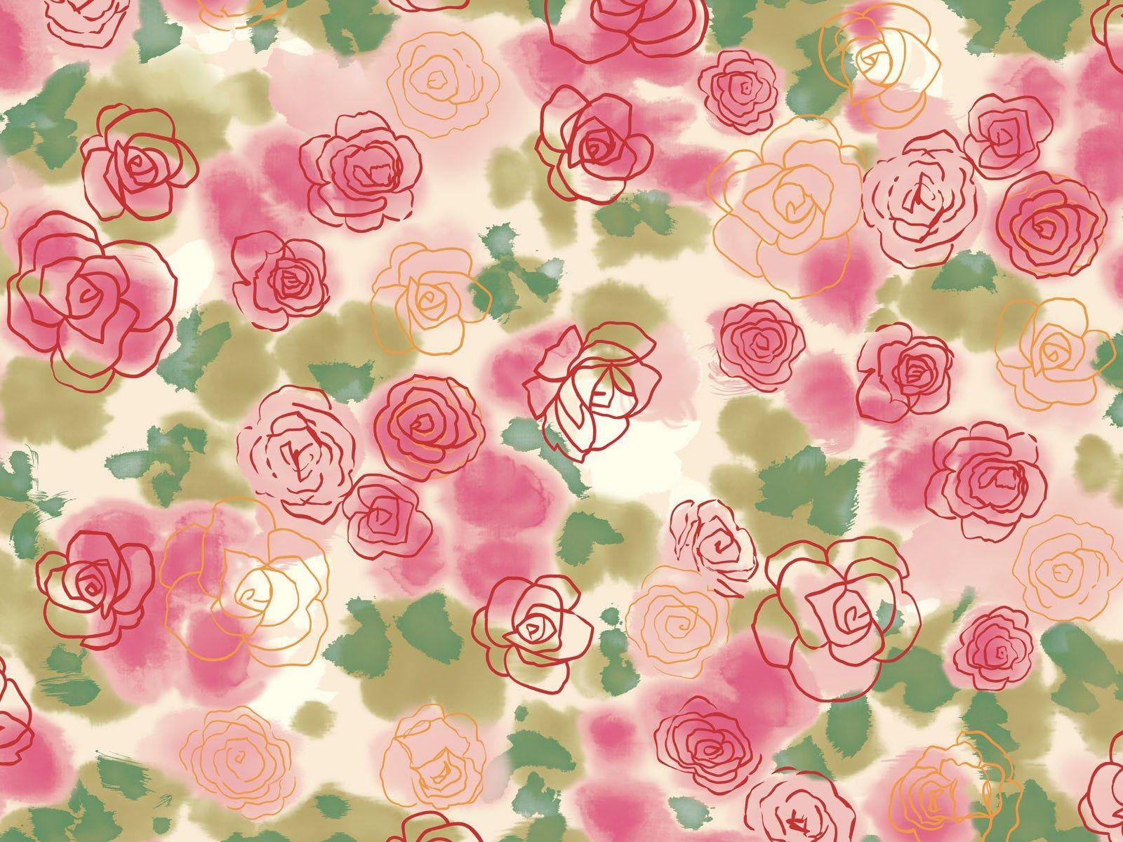 1600x1200 1600*1200 Sweet Flower Pattern & Colors in Japanese Style 1600x1200