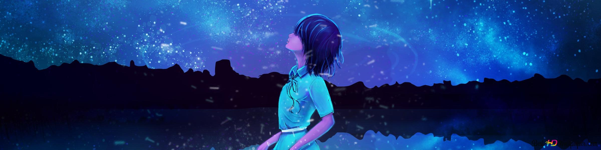 2400x600 Night View 2K wallpaper download