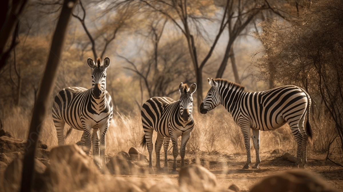 1200x673 Three Zebras Standing At Attention In A