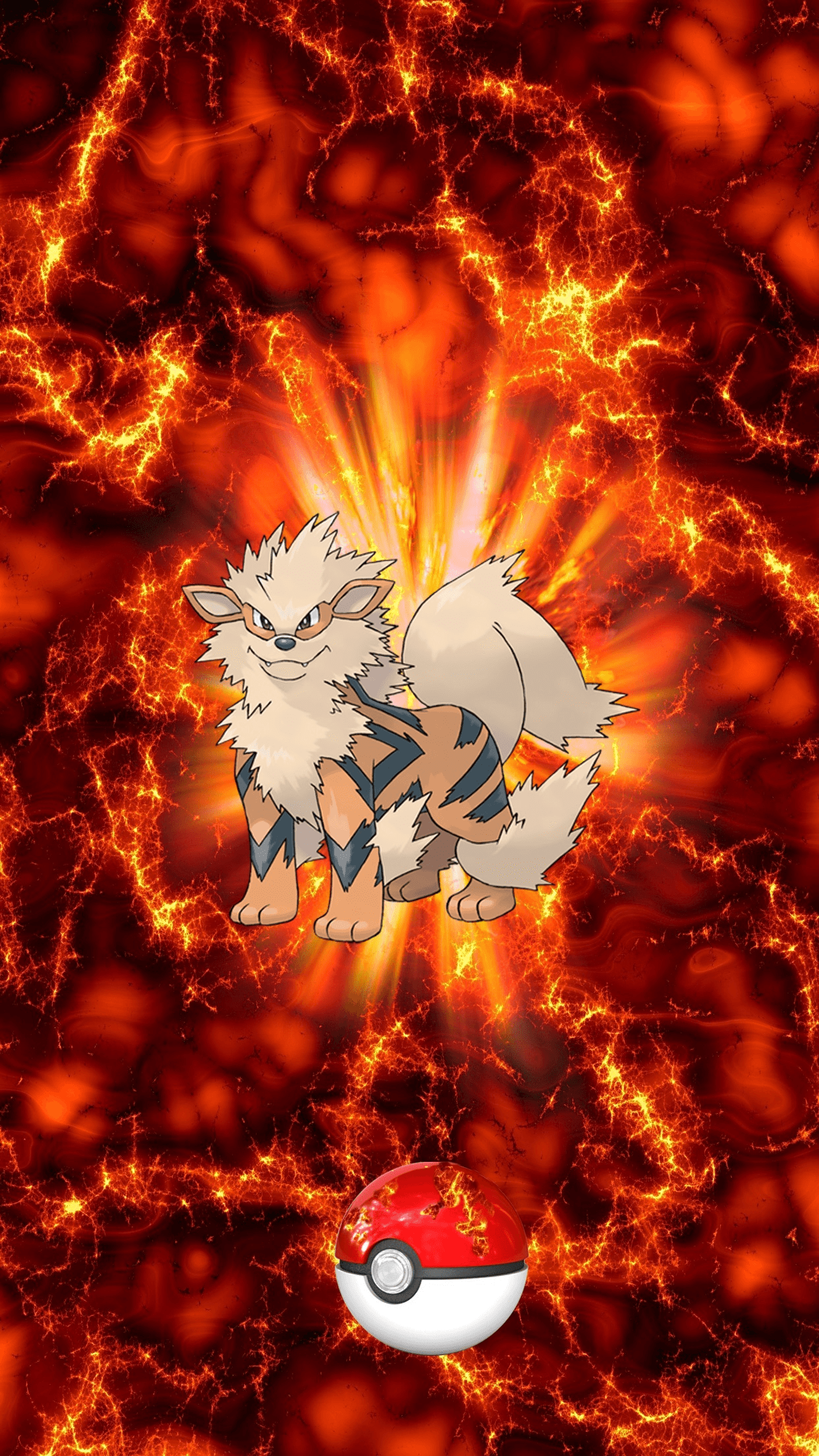 1242x2208 Arcanine HD Wallpaper