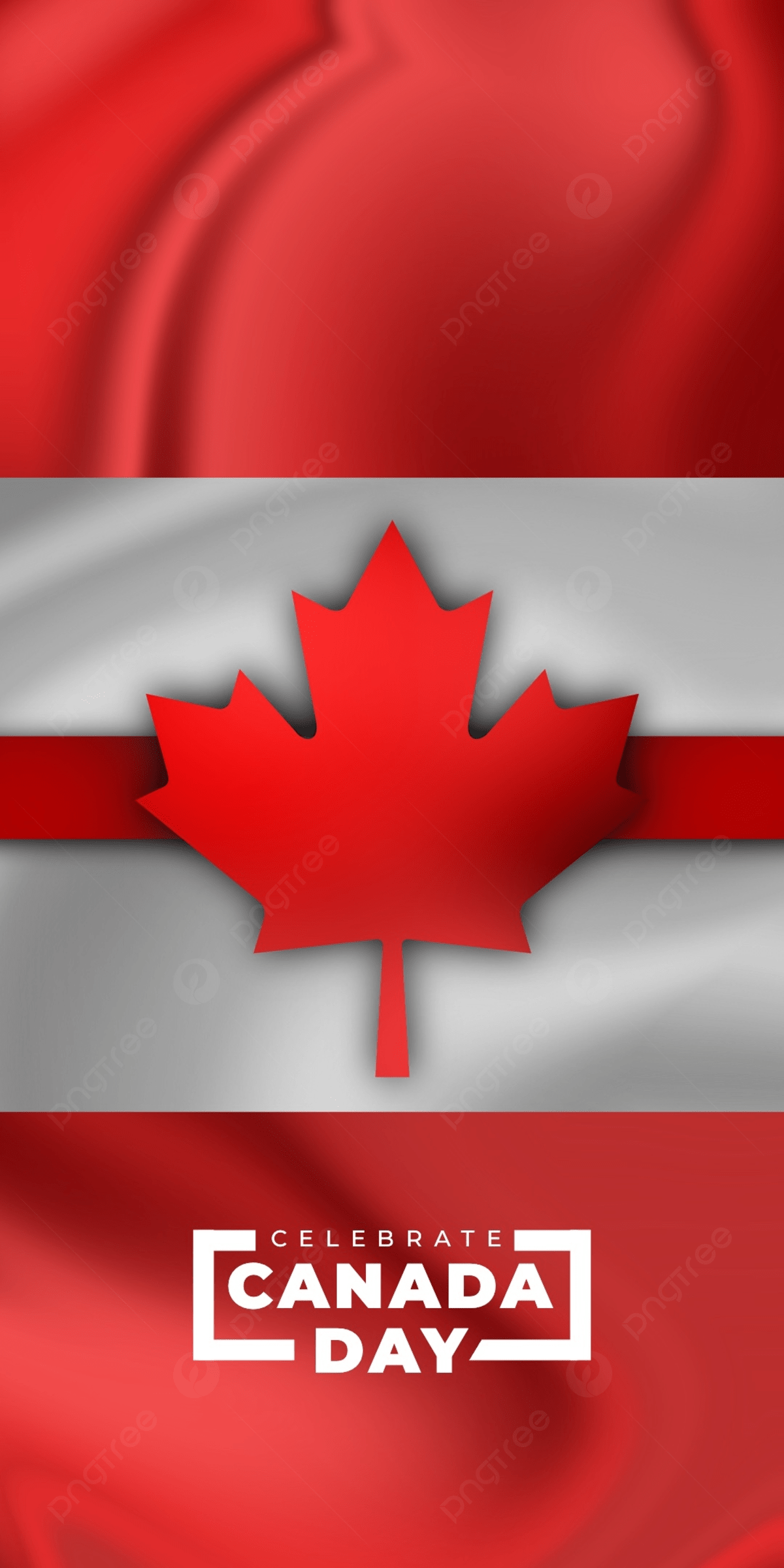 1200x2400 Canada Day Card With Canadian Flag