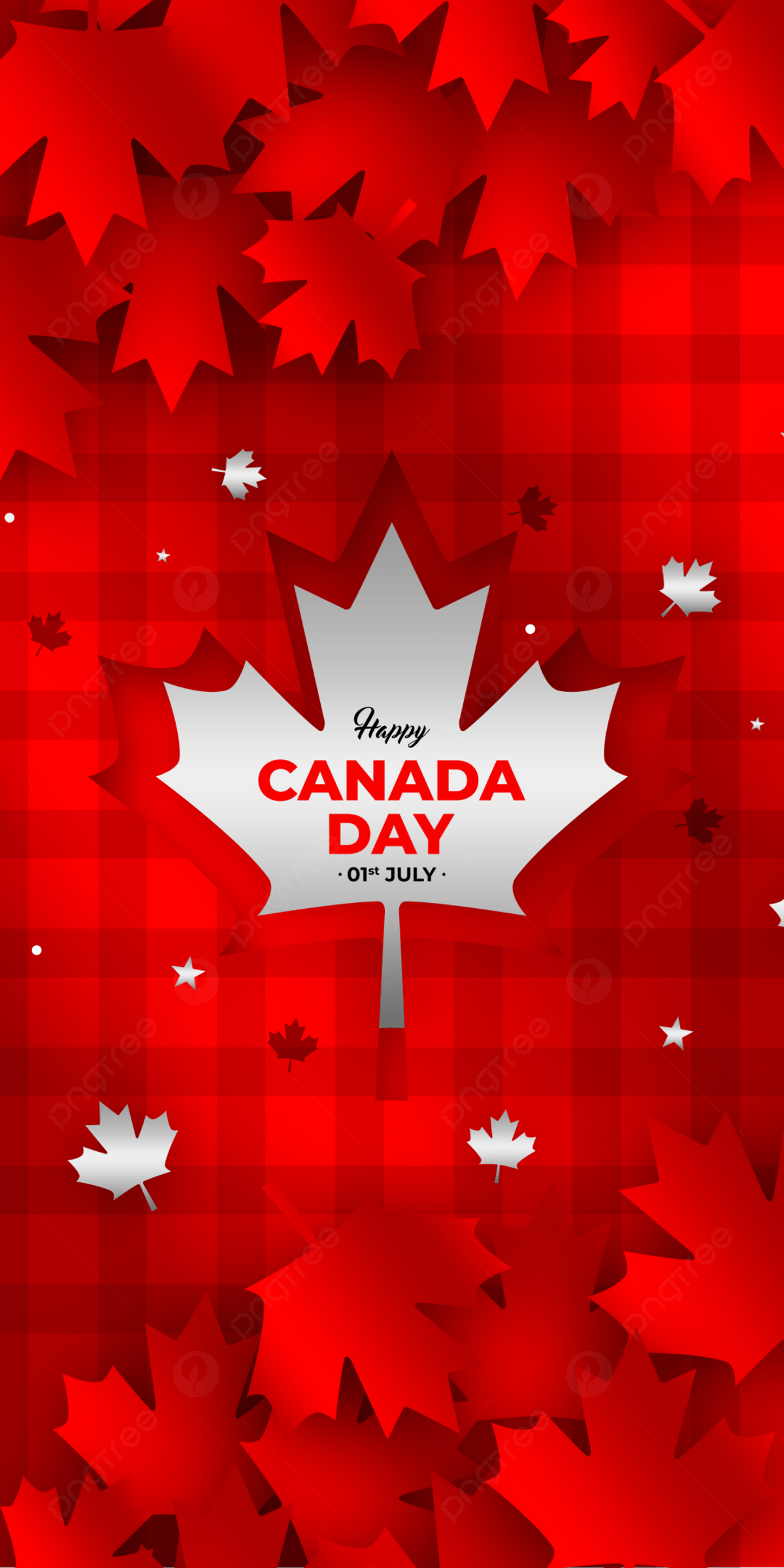 1200x2400 Canada Day Shadow Leaf Maple Concept