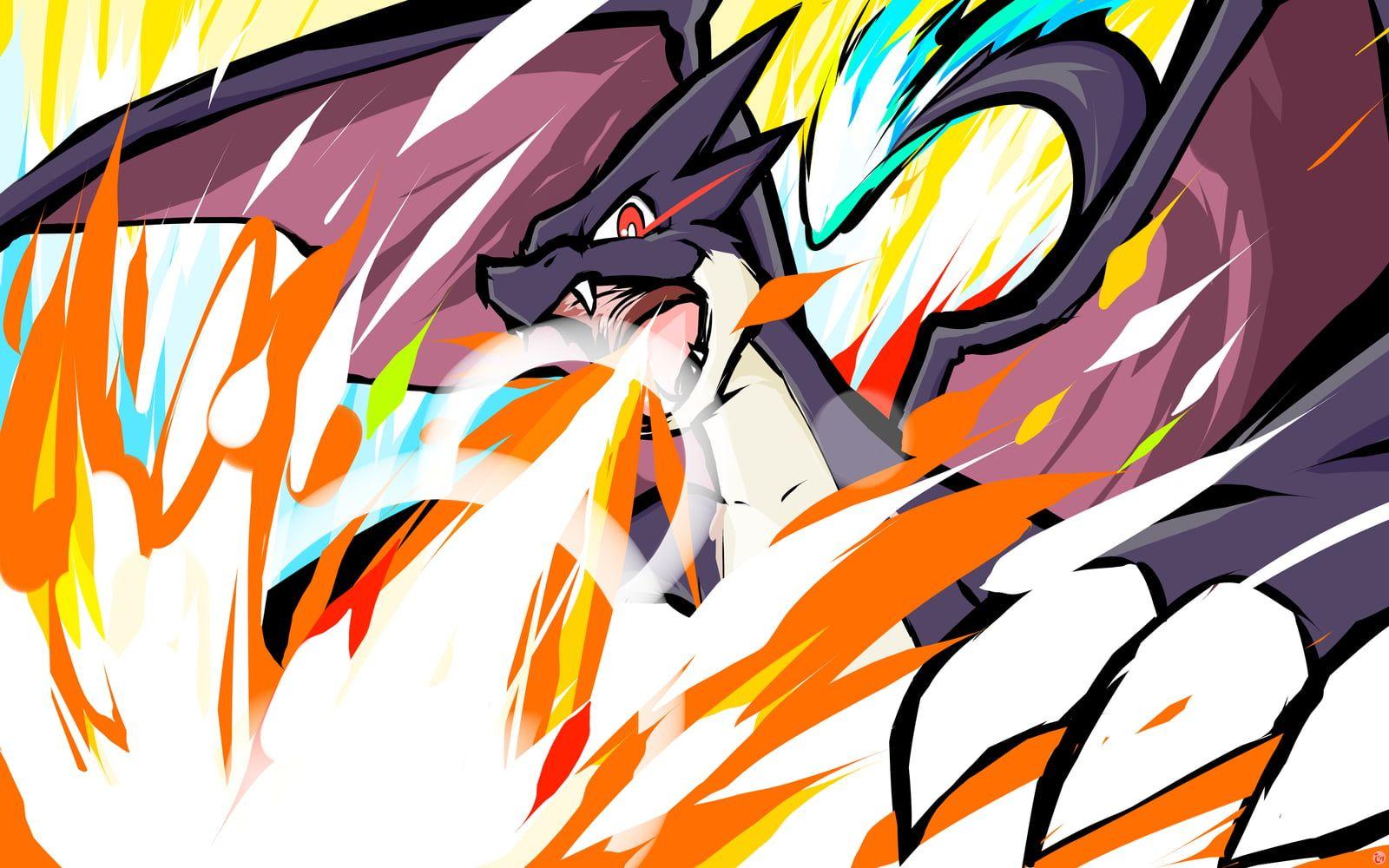 1600x1000 Pokemon dragon wallpaper, Pokémon, Charizard, ishmam, Mega