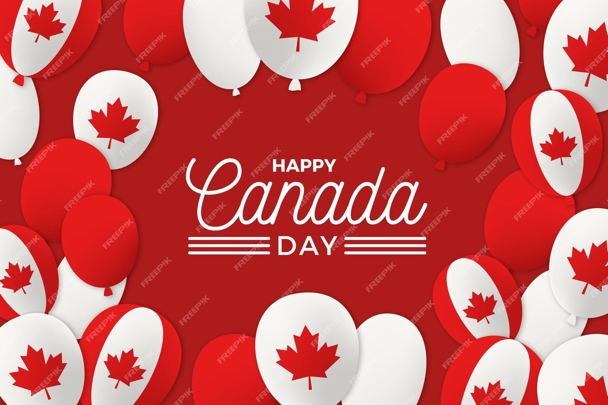 2000x1333 Free Vector. Canada day balloons wallpaper