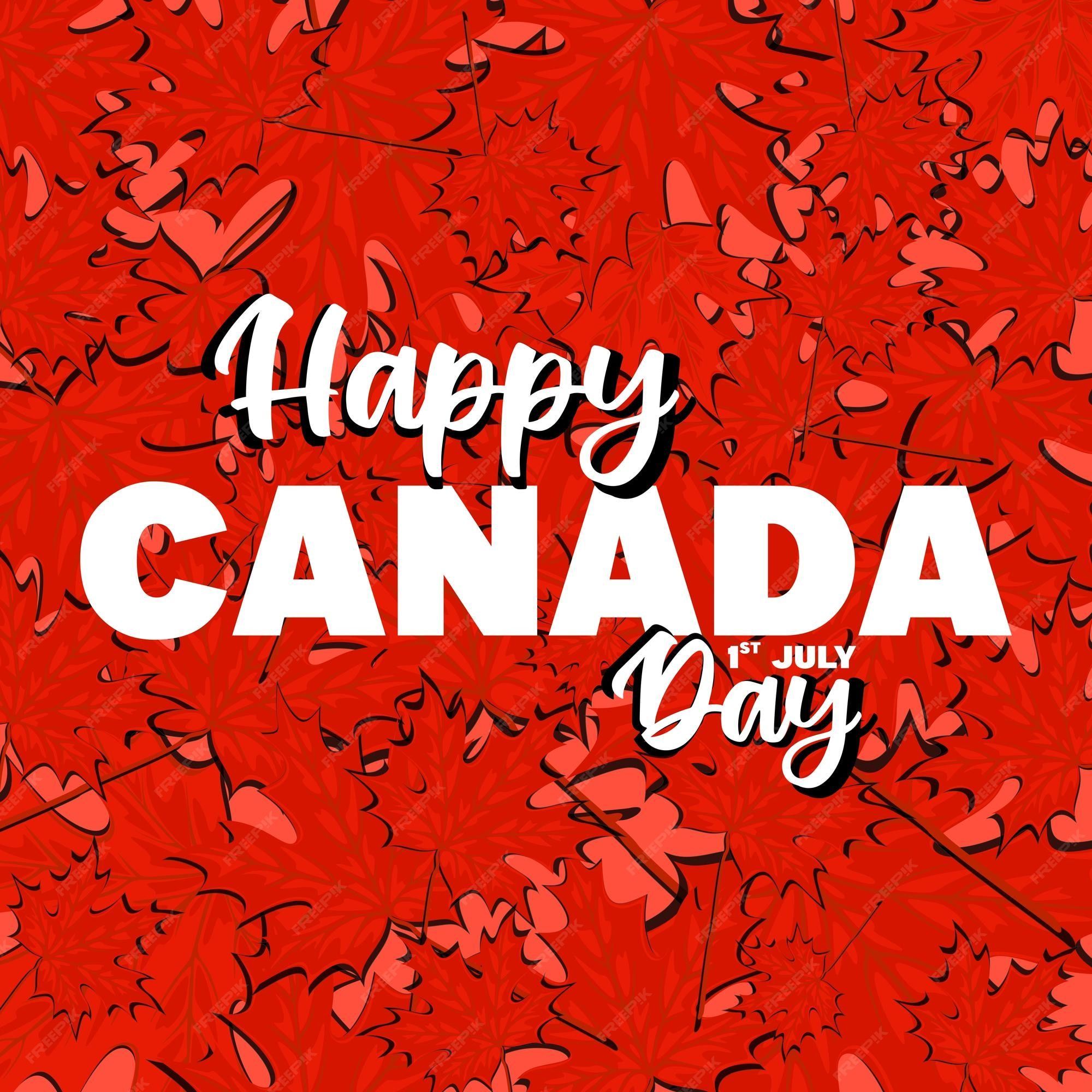 2000x2000 Happy canada day poster canadian flag