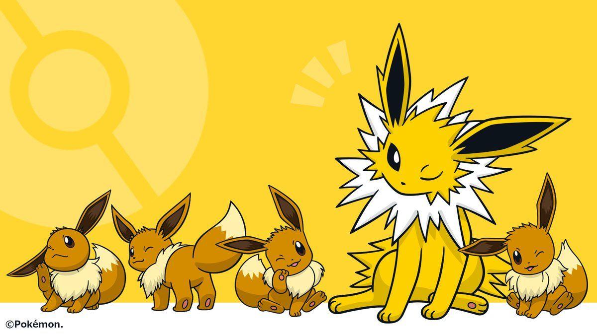 1200x675 Official Pokémon wallpaper features adorable winking Eevee