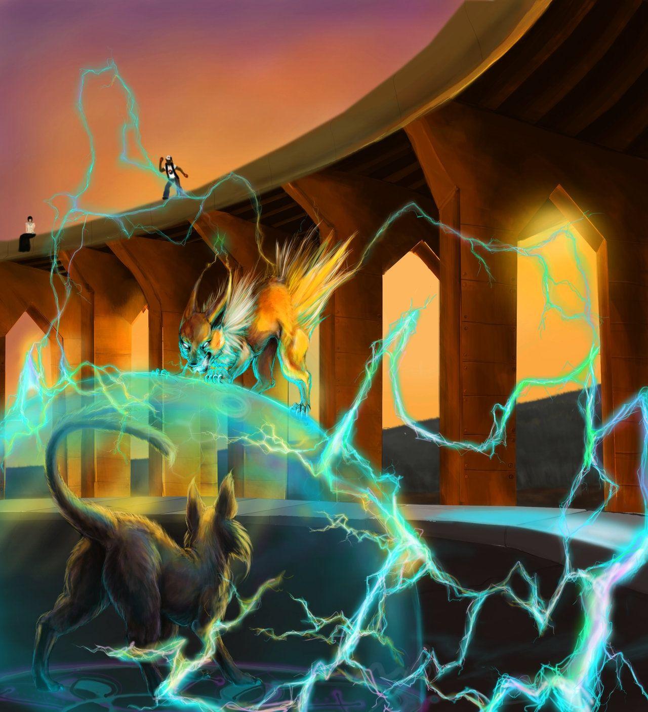 1280x1406 pokemon jolteon pokemon battle 1280x1406 wallpaper High