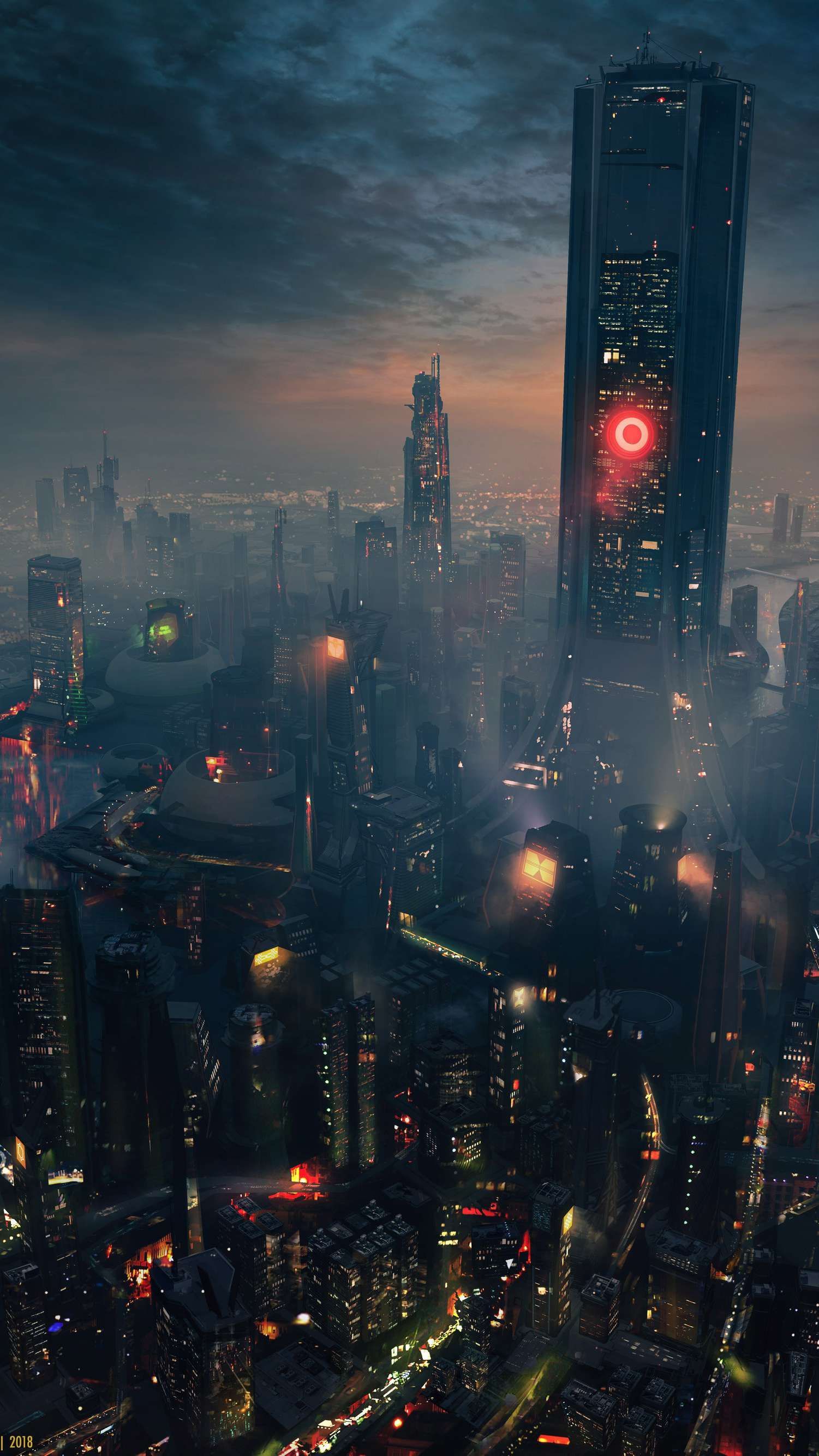 1501x2669 Aesthetic Future City Wallpaper