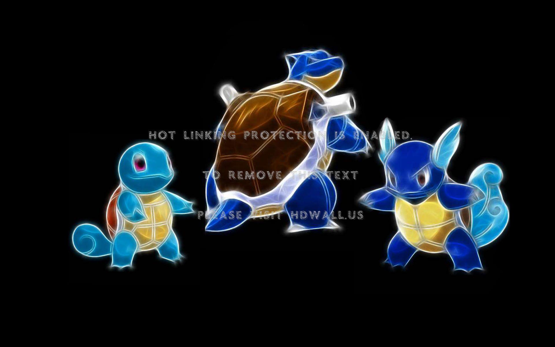 1920x1200 pokemon wartortle squirtle blastoise black background