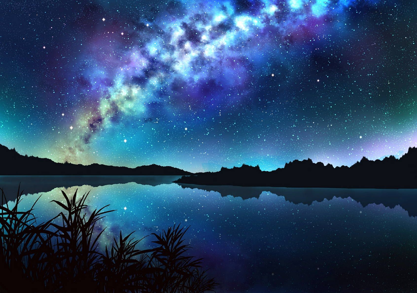 1692x1188 Gambar pemandangan malam. Wallpaper