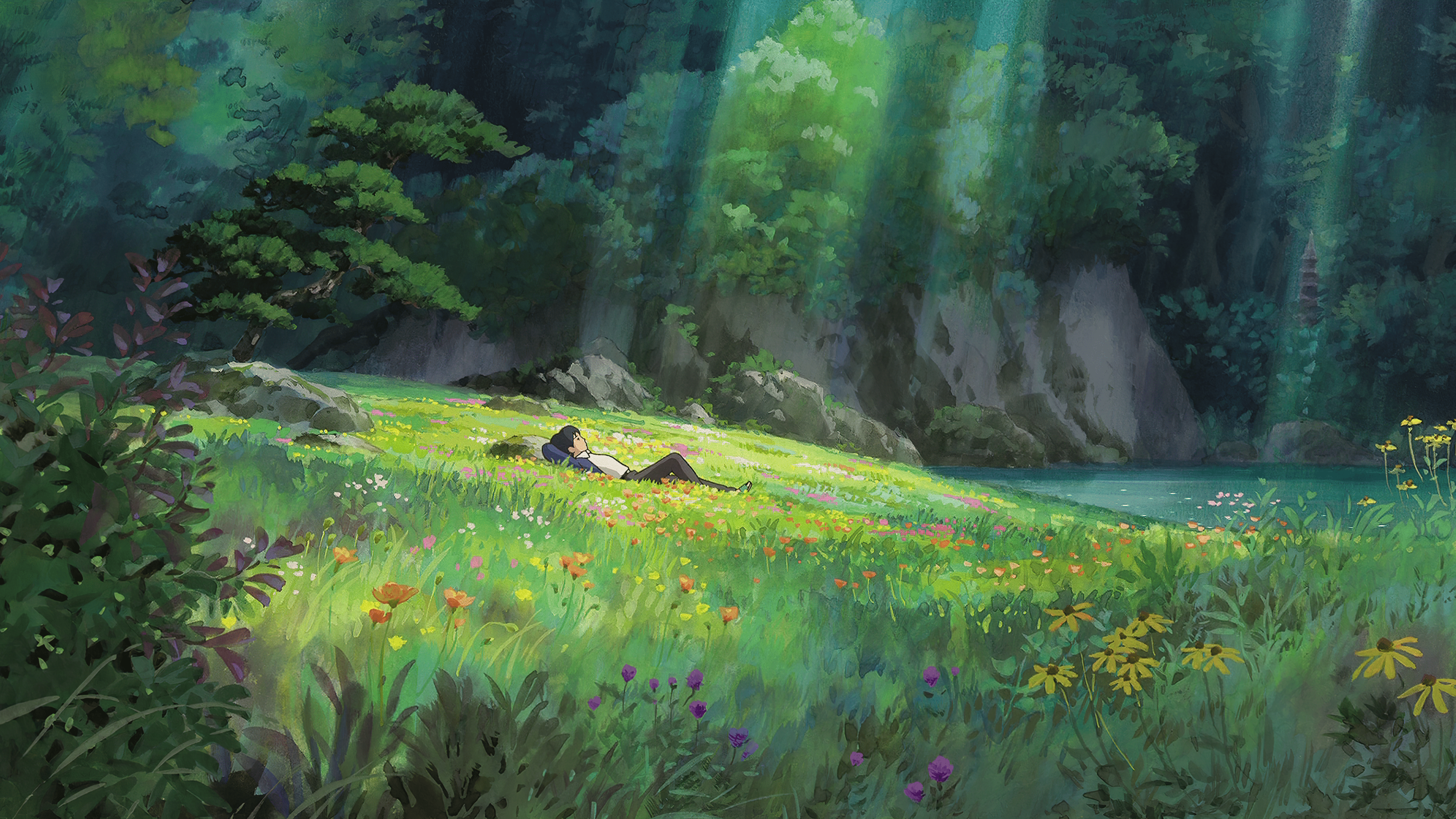 3840x2160 anime, Studio Ghibli, nature, outdoors
