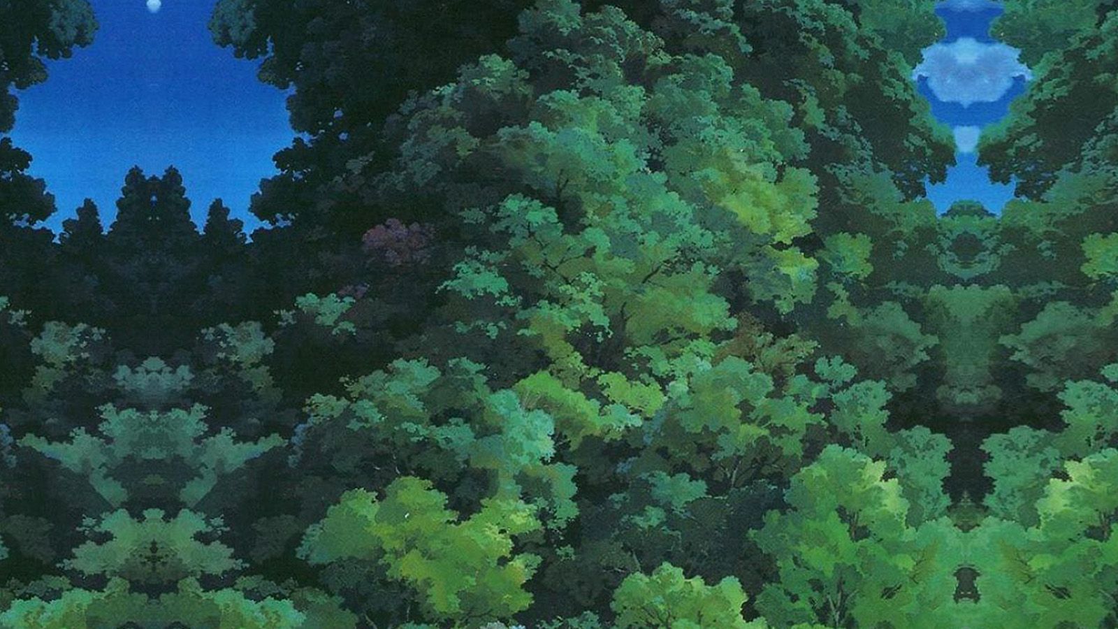 1600x900 Studio Ghibli Tree Green Art