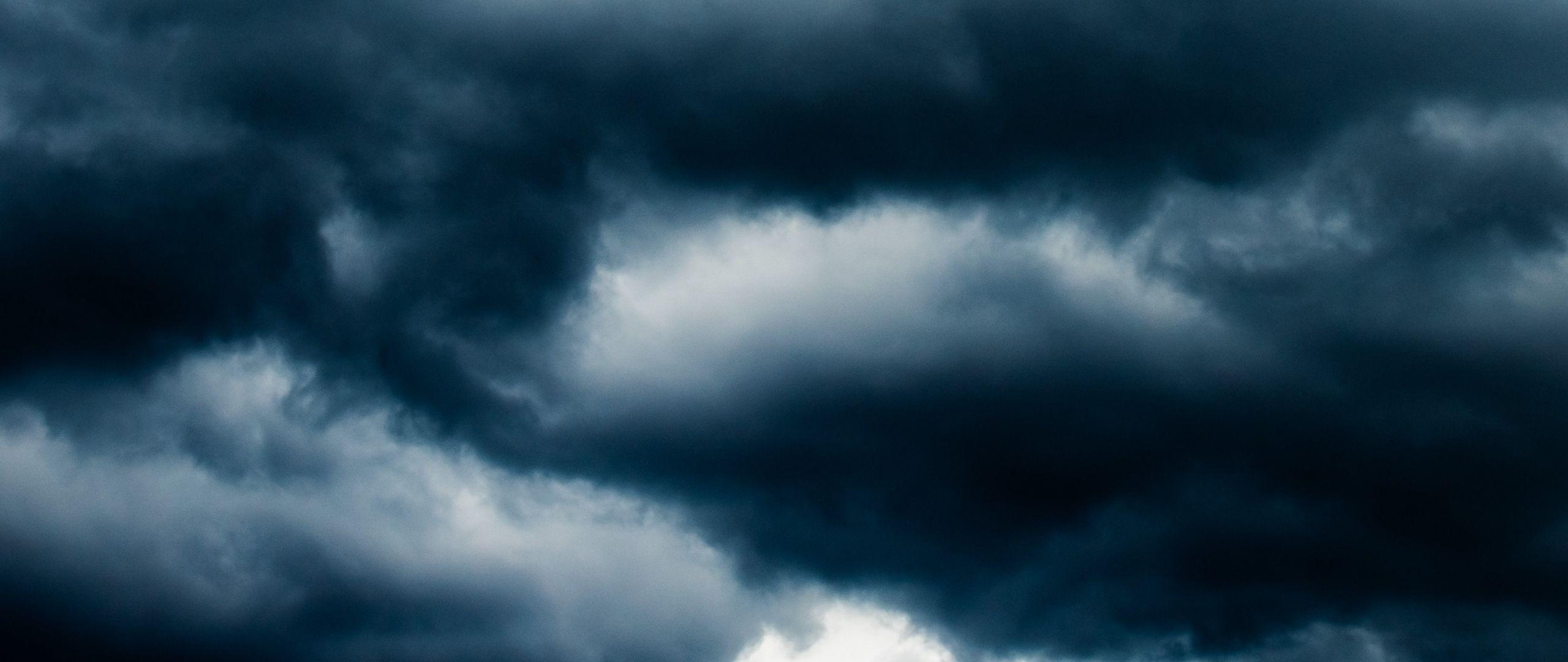 2560x1080 Download wallpaper 2560x1080 clouds, sky, dark, porous