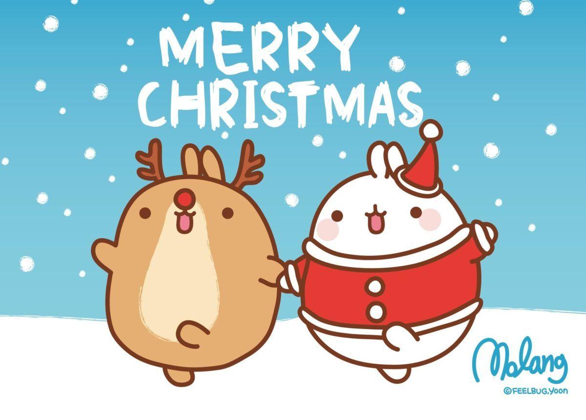 1200x860 San X Molang Christmas Desktop Wallpaper
