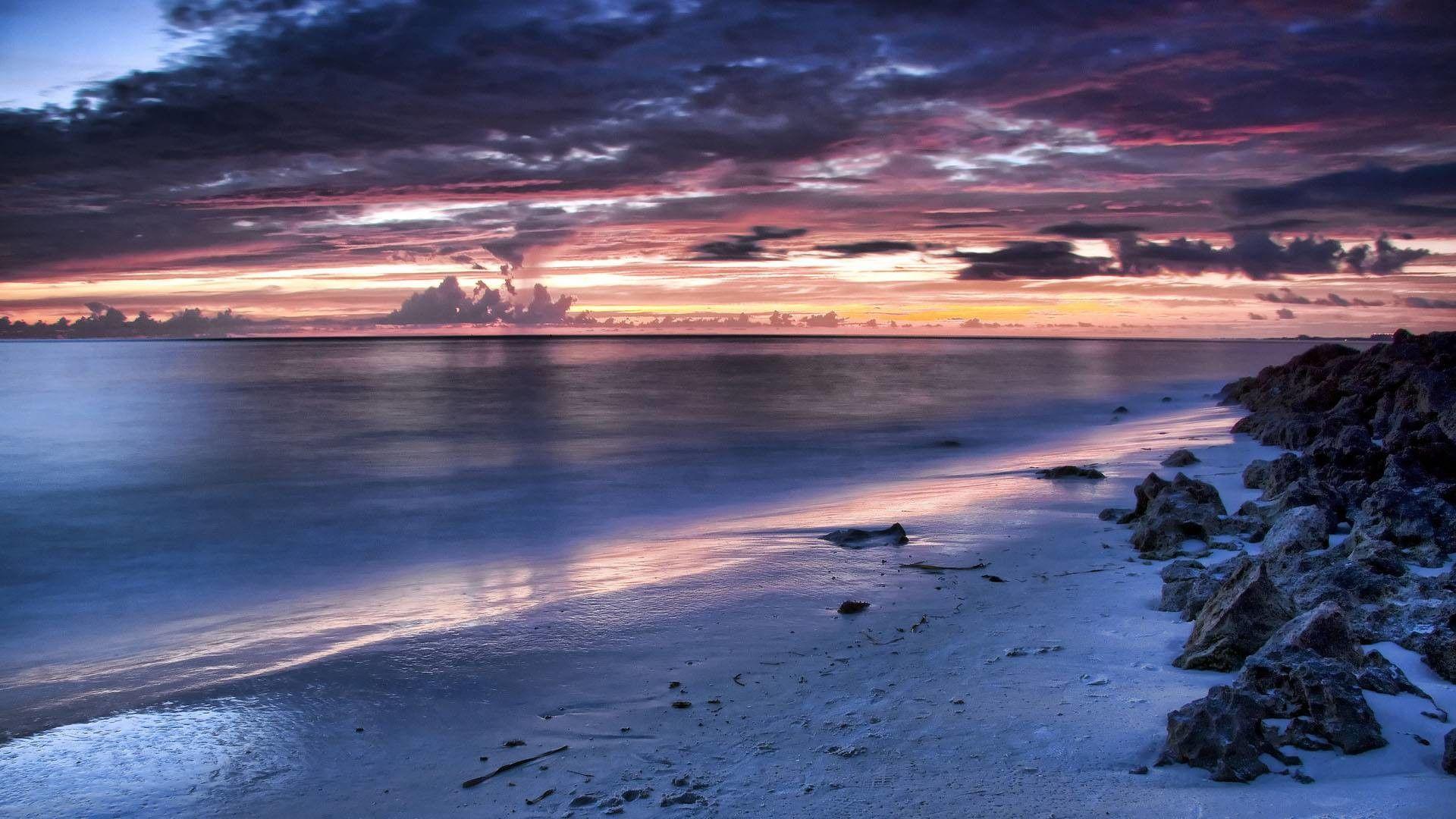 1920x1080 Beach Night HD Wallpaper