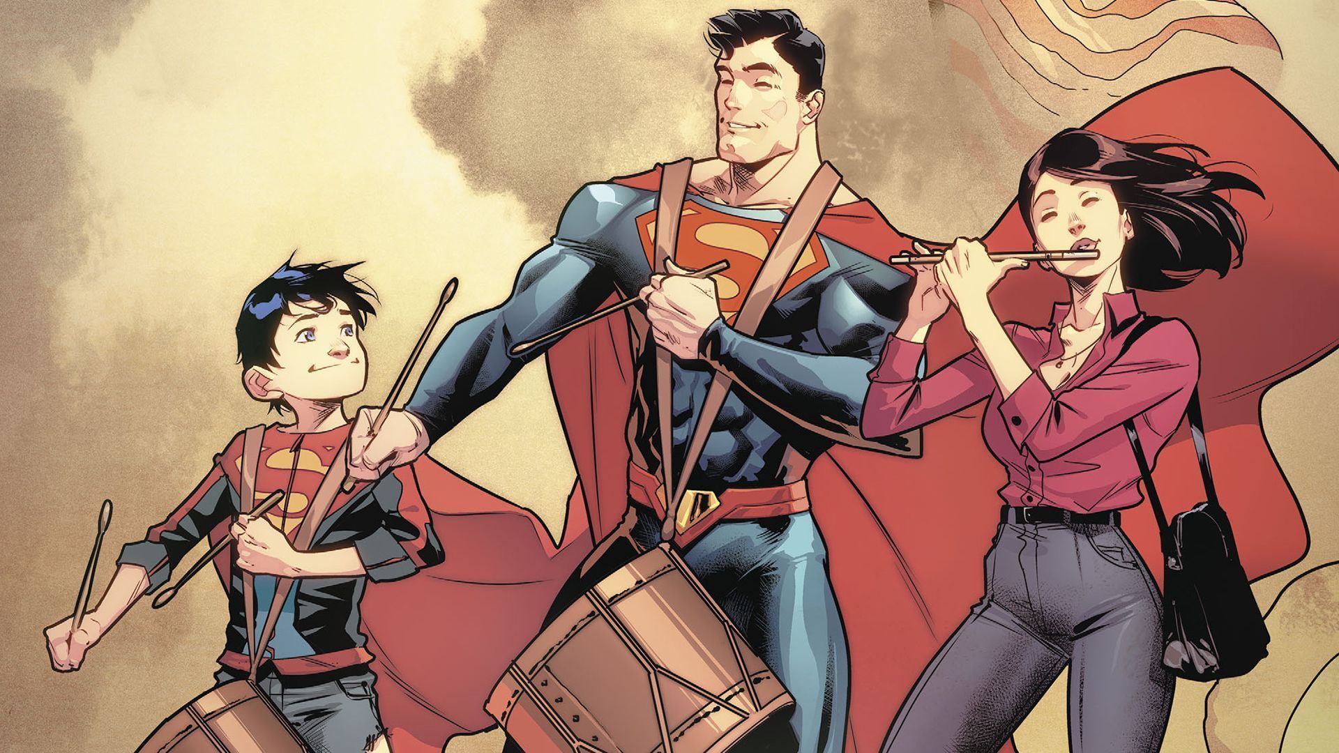 1920x1080 Superman and his family