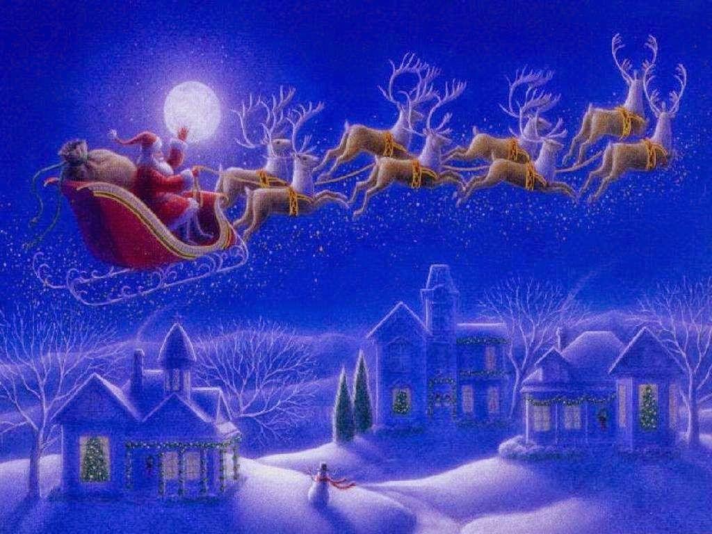 1024x768 Christmas Cartoon Wallpaper Desktop