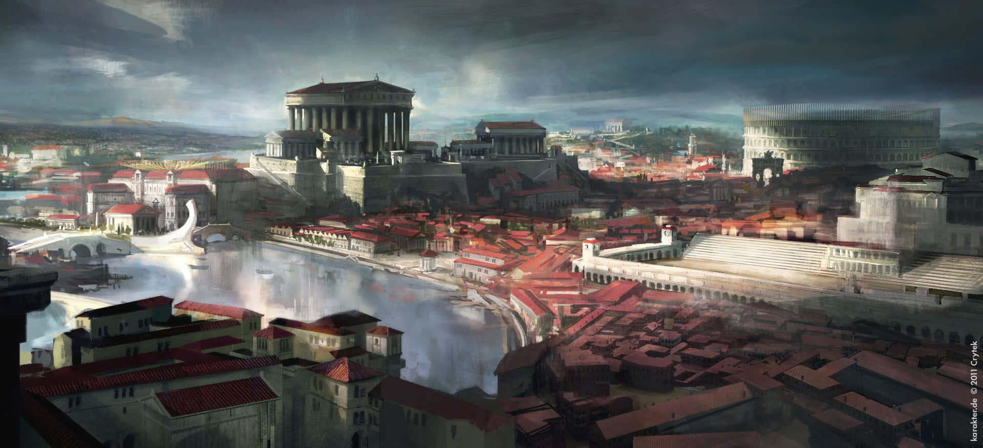1920x876 Download An Ancient Roman Desktop Replica Wallpaper