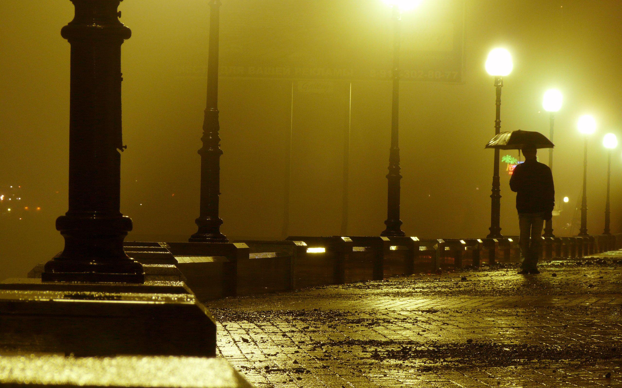 2560x1600 Free Evening Wallpaper In Rainy Night