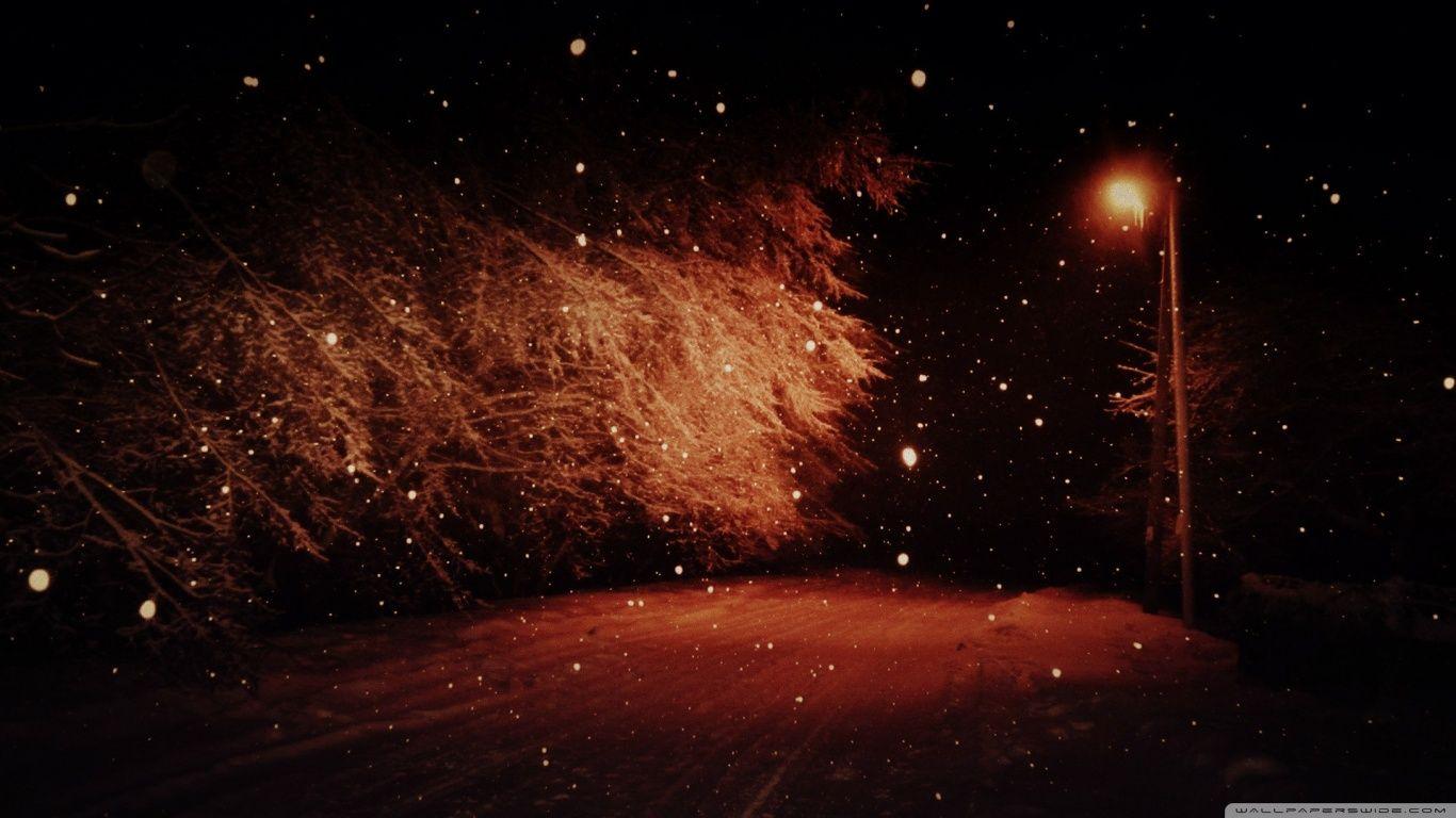 1366x768 Dark Winter Night ❤ 4K HD Desktop Wallpaper for 4K Ultra HD