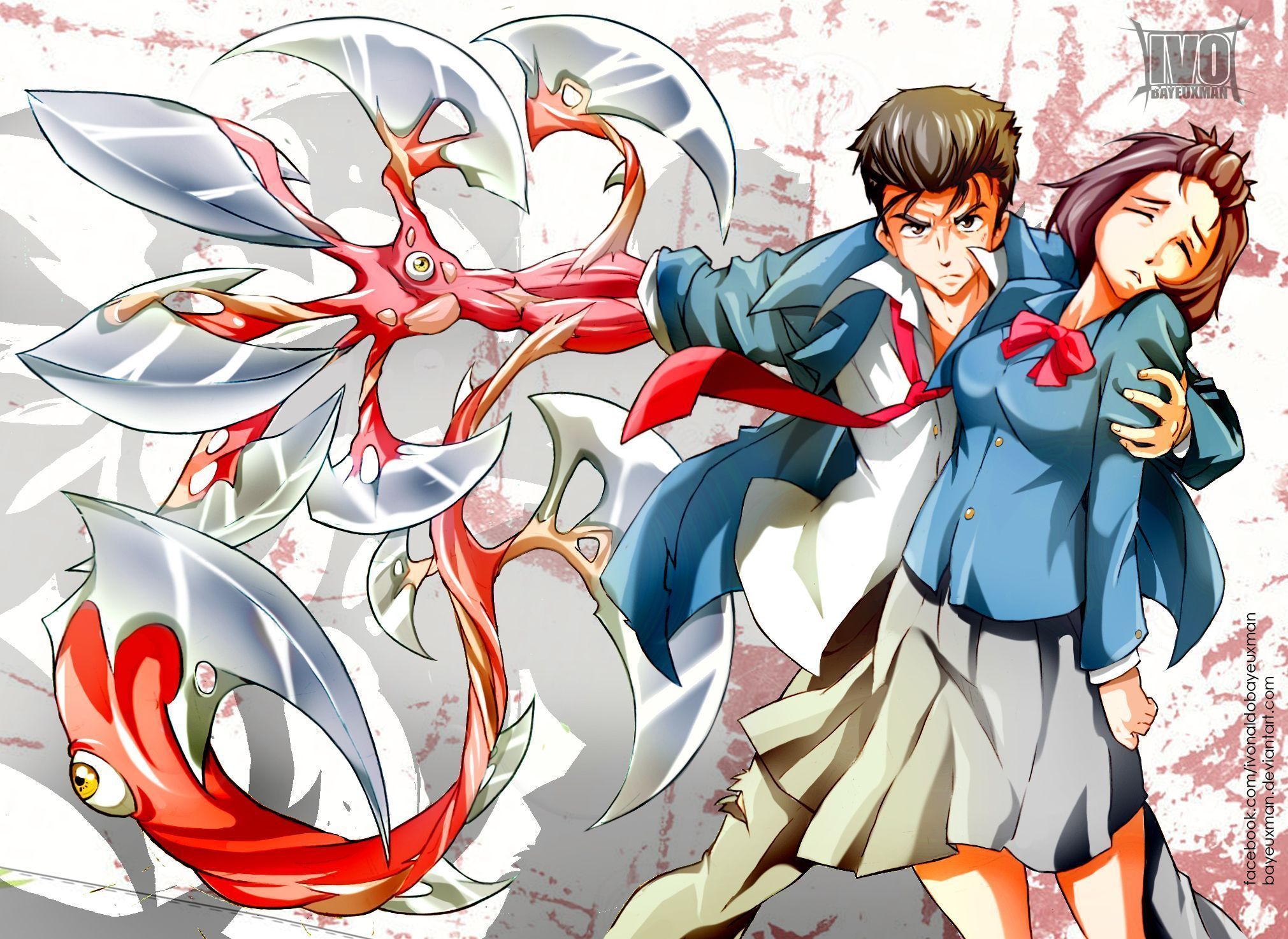 2021x1473 Wallpaper guy, Shinichi Izumi, Kiseijuu