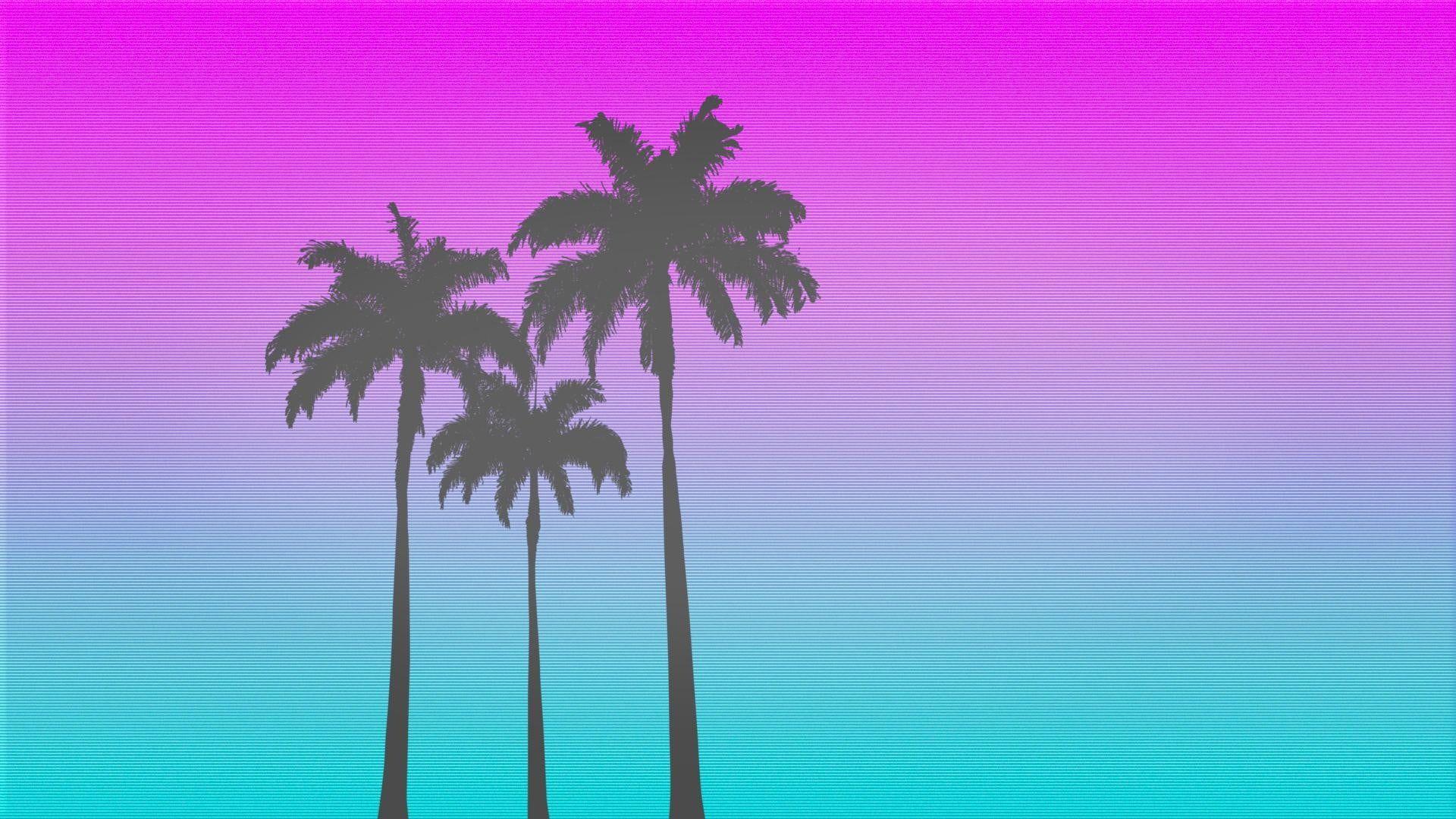 80s Palm Tree Sunset Wallpapers - Top Free 80s Palm Tree Sunset