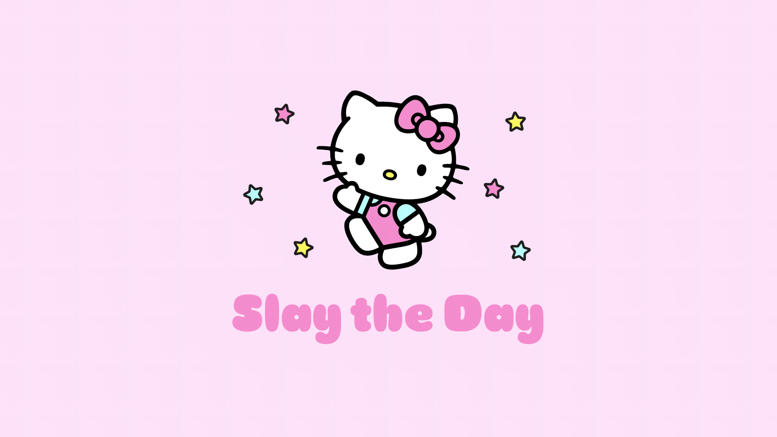 2560x1440 Wallpaper 4K, Hello Kitty, Pink aesthetic