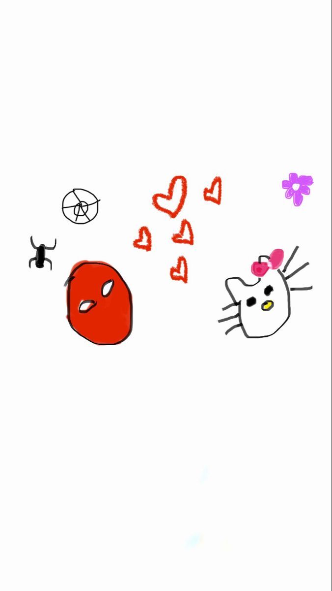 676x1200 Hello kitty & spiderman