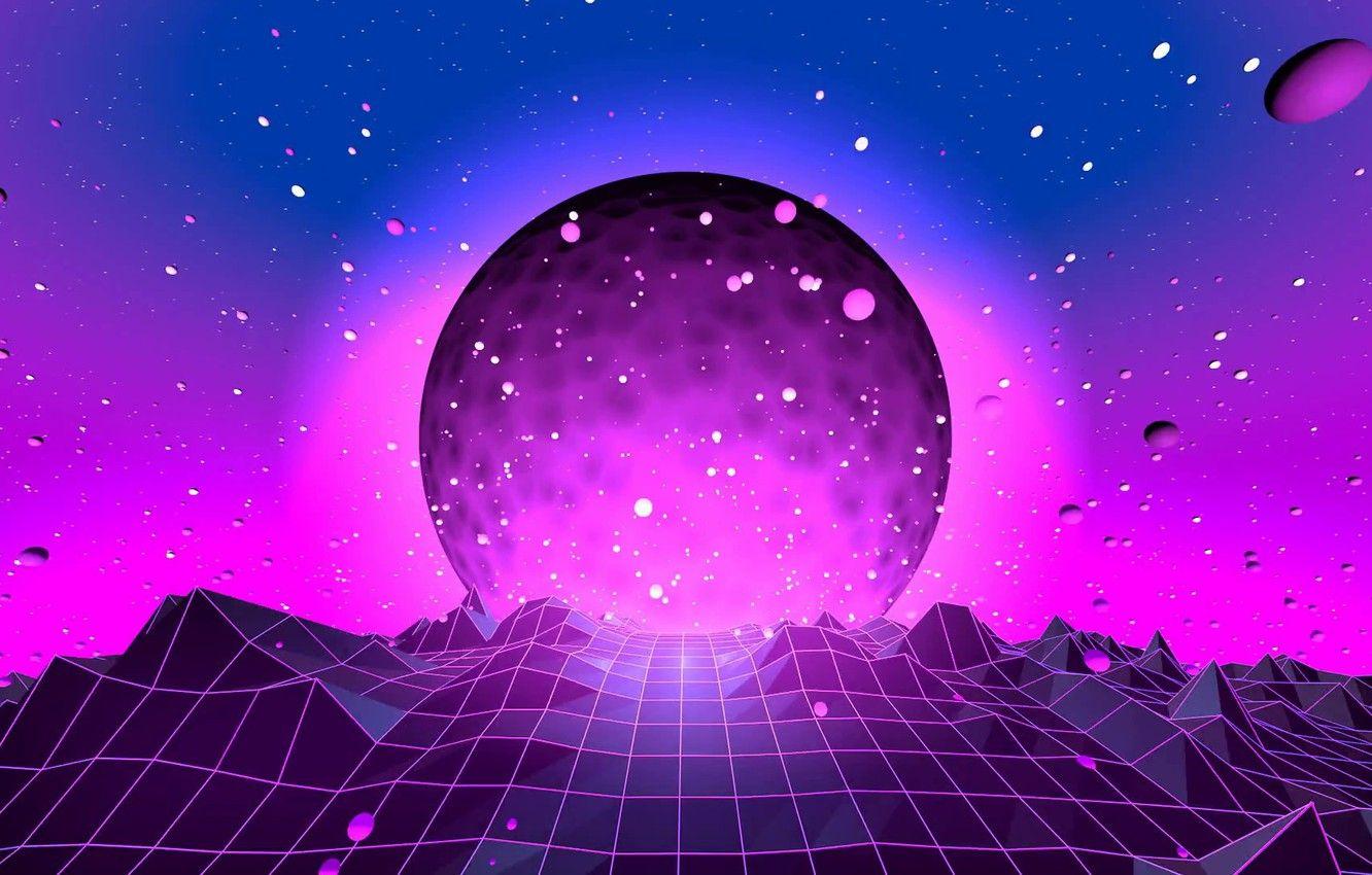 1332x850 Photo Wallpaper Neon, 80's, Synth, Retrowave, Synthwave
