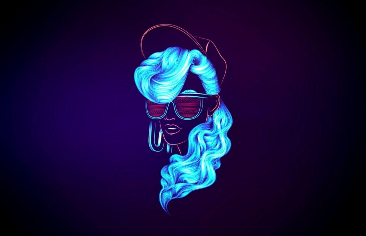 1238x799 Neon Background For Girls Wallpaper