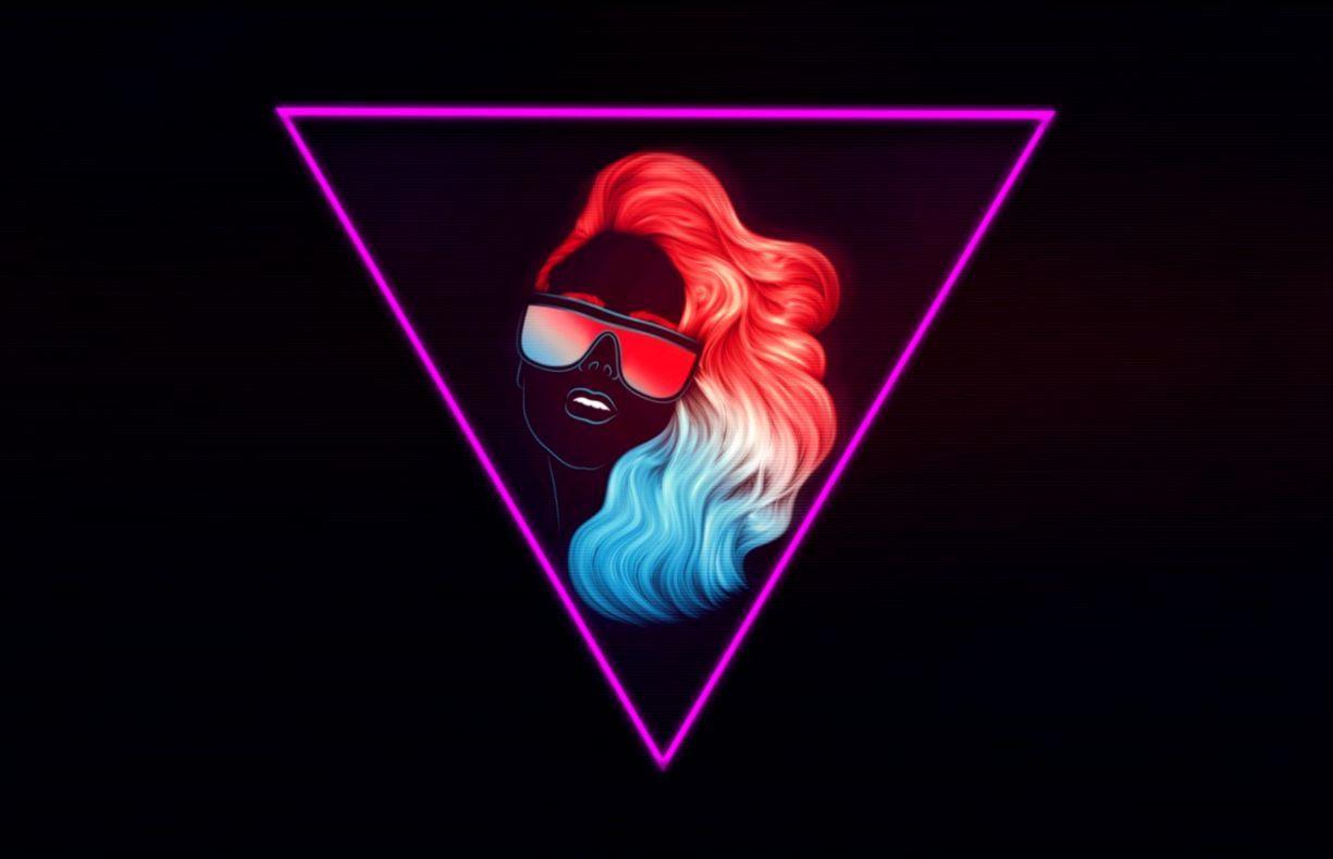 1225x790 Neon Background For Girls Wallpaper