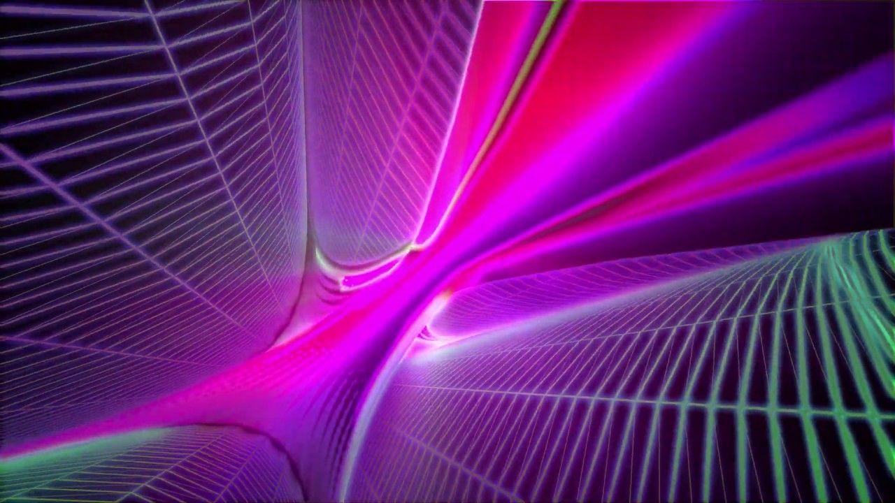 1280x720 Hình nền sống thư giãn 4K - Toroid Neon Phát sáng đầy màu sắc #AAVFX
