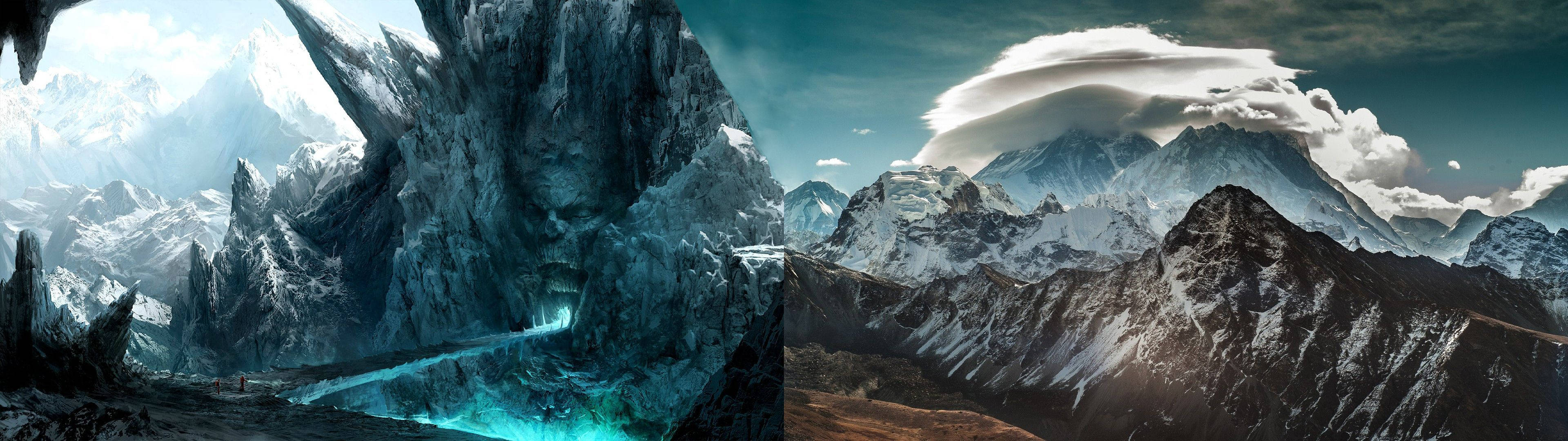 3840x1080 portal dual screen technology Wallpaper
