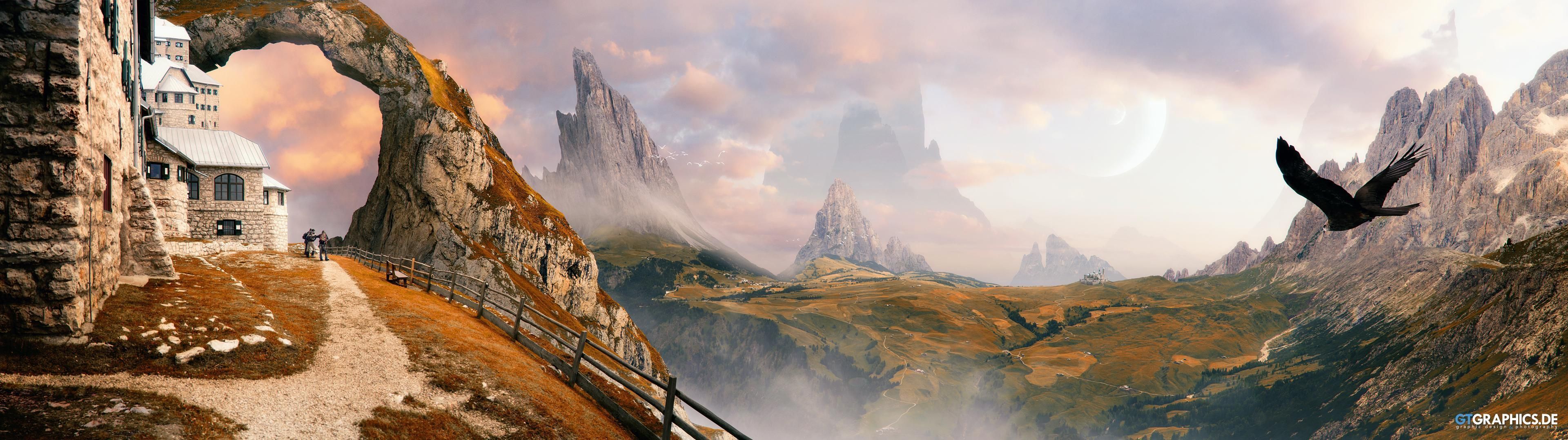 3840x1080 Golden Valley · Wallpaper · GTGRAPHICS