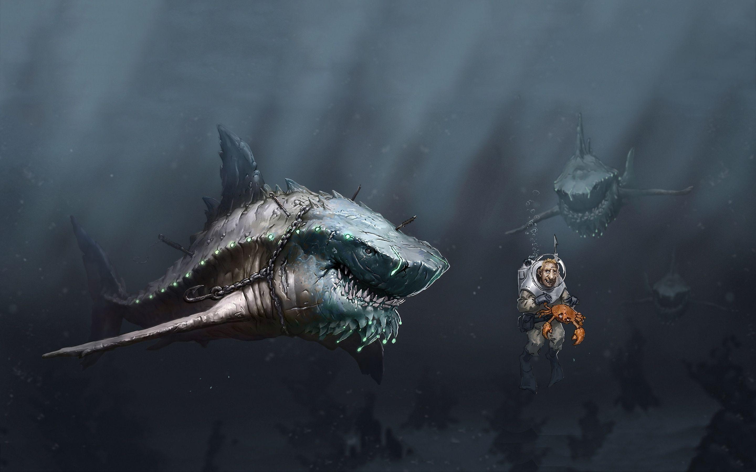 2880x1800 Shark wallpaperx1800