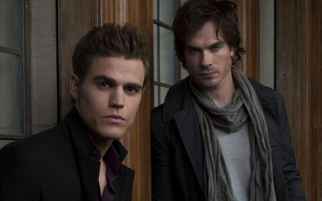 1280x800 Stefan And Damon Salvatore Wallpaper