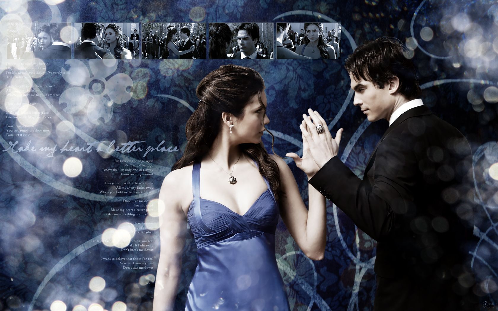 1680x1050 Vampire Diaries Wallpaper: Damon or