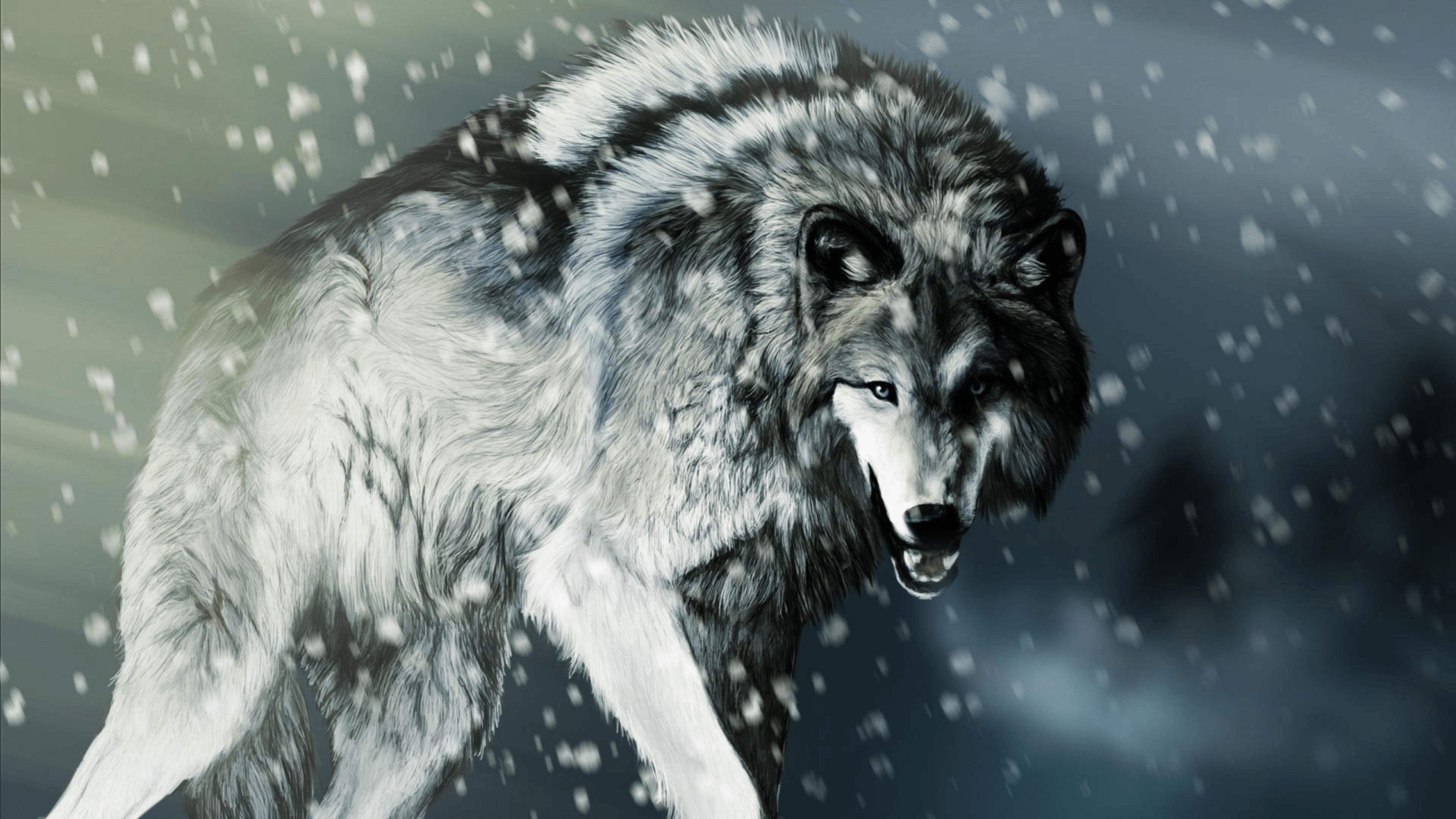 3840x2160 Angry Wolf Hình nền HD