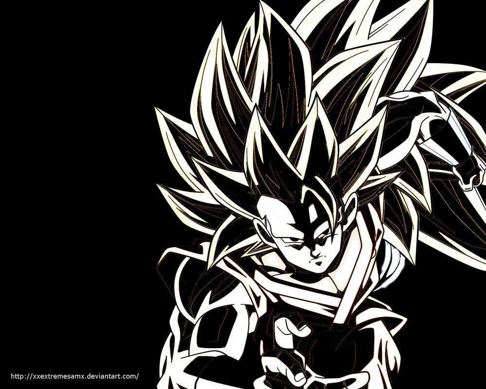 black and white vegeta