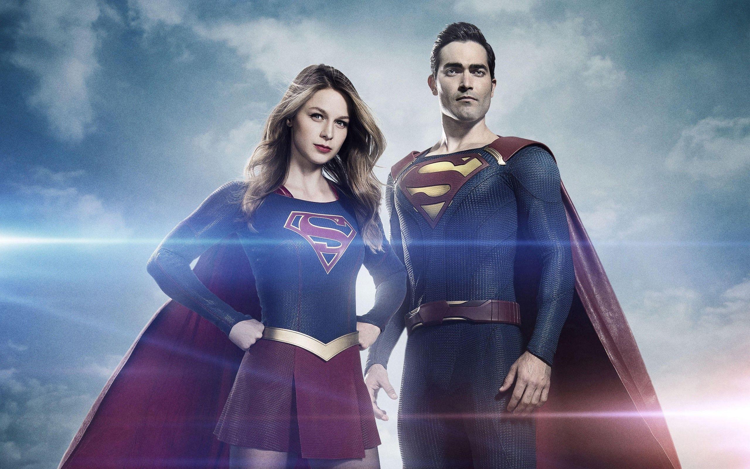 2560x1600 Supergirl and Superman Wallpaper 2k Quad HD