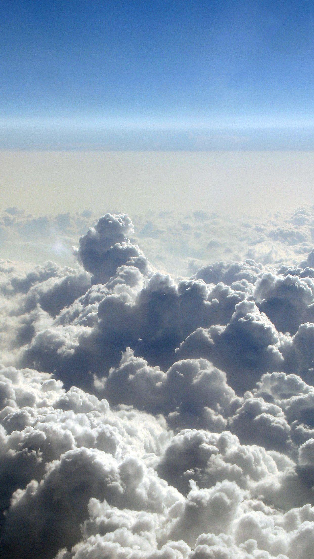 1242x2208 iPhone X wallpaper. cloud sky fly