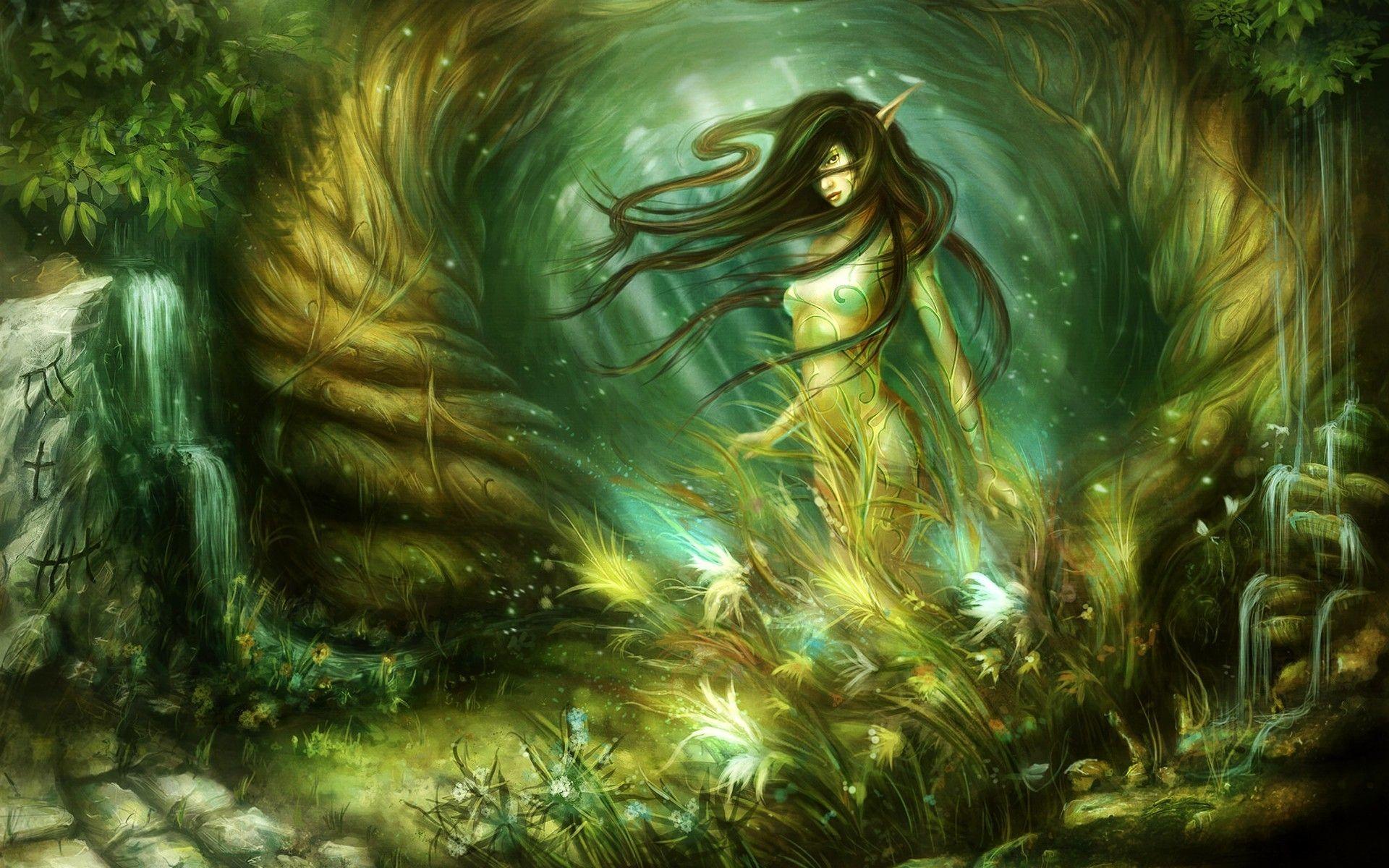 1920x1200 Artwork elves fantasy art forests long ears wallpaper. AllWallpaper