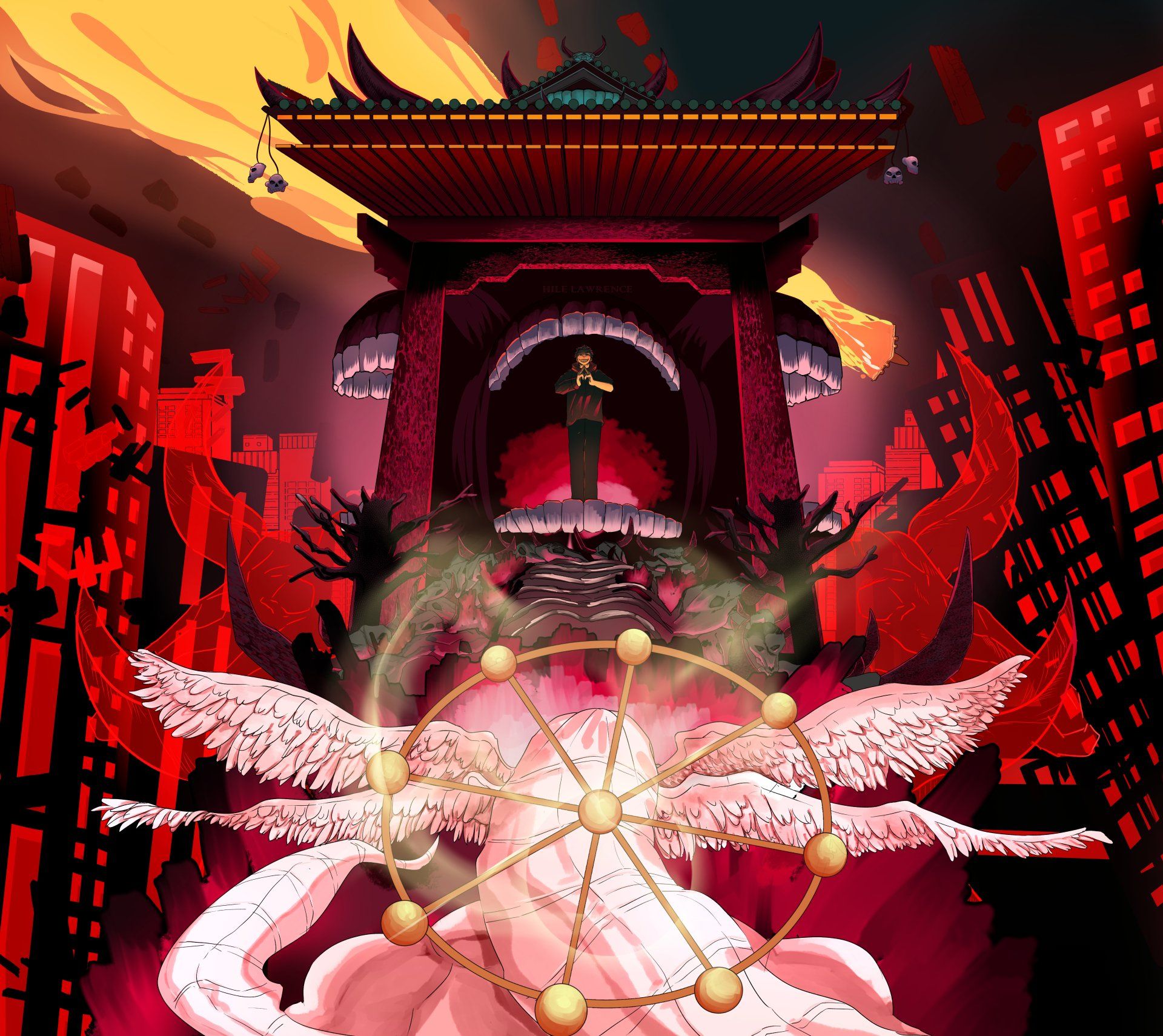 1920x1710 Sukuna VS Mahoraga by Hile.Lawrence