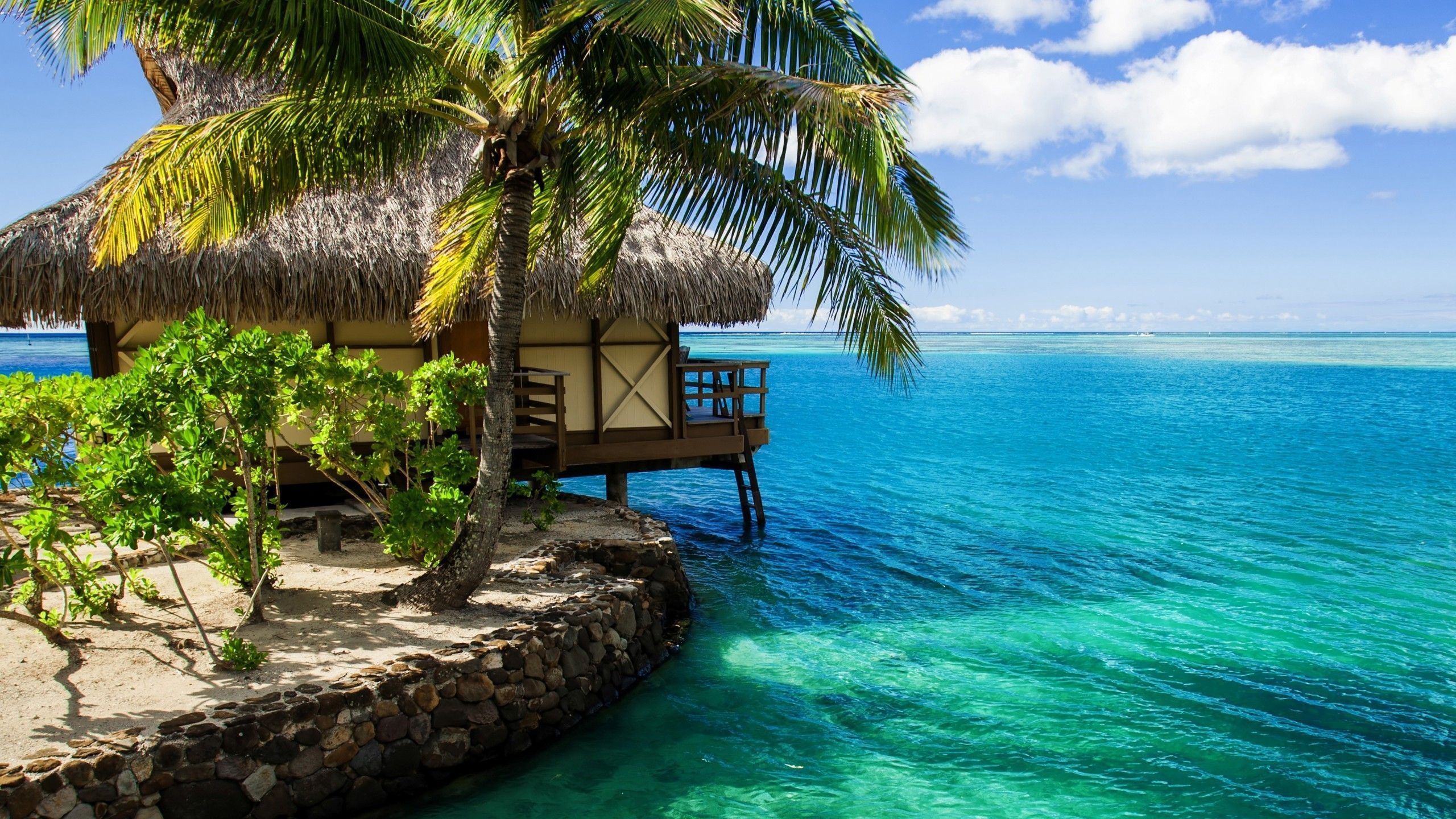 2560x1440 Beach House Maldives 2560x1440 HDTV