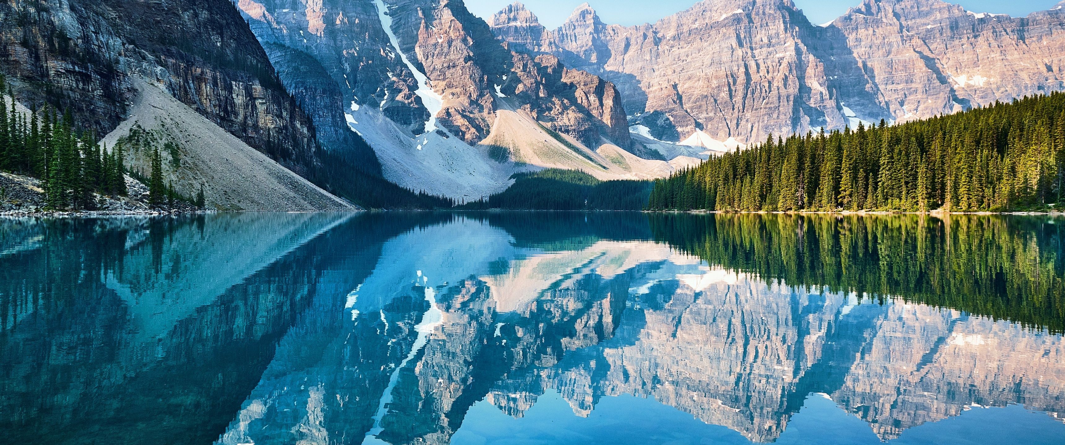 3440x1440 Moraine Lake Wallpaper 4K, Scenery