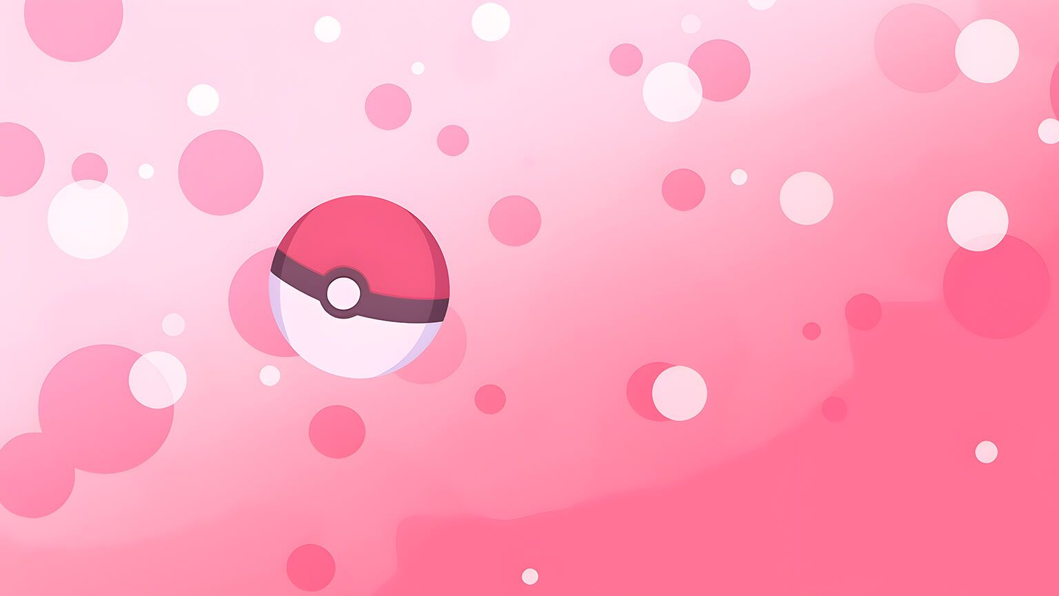1536x864 Pokemon Pokeball Pink Desktop Wallpaper