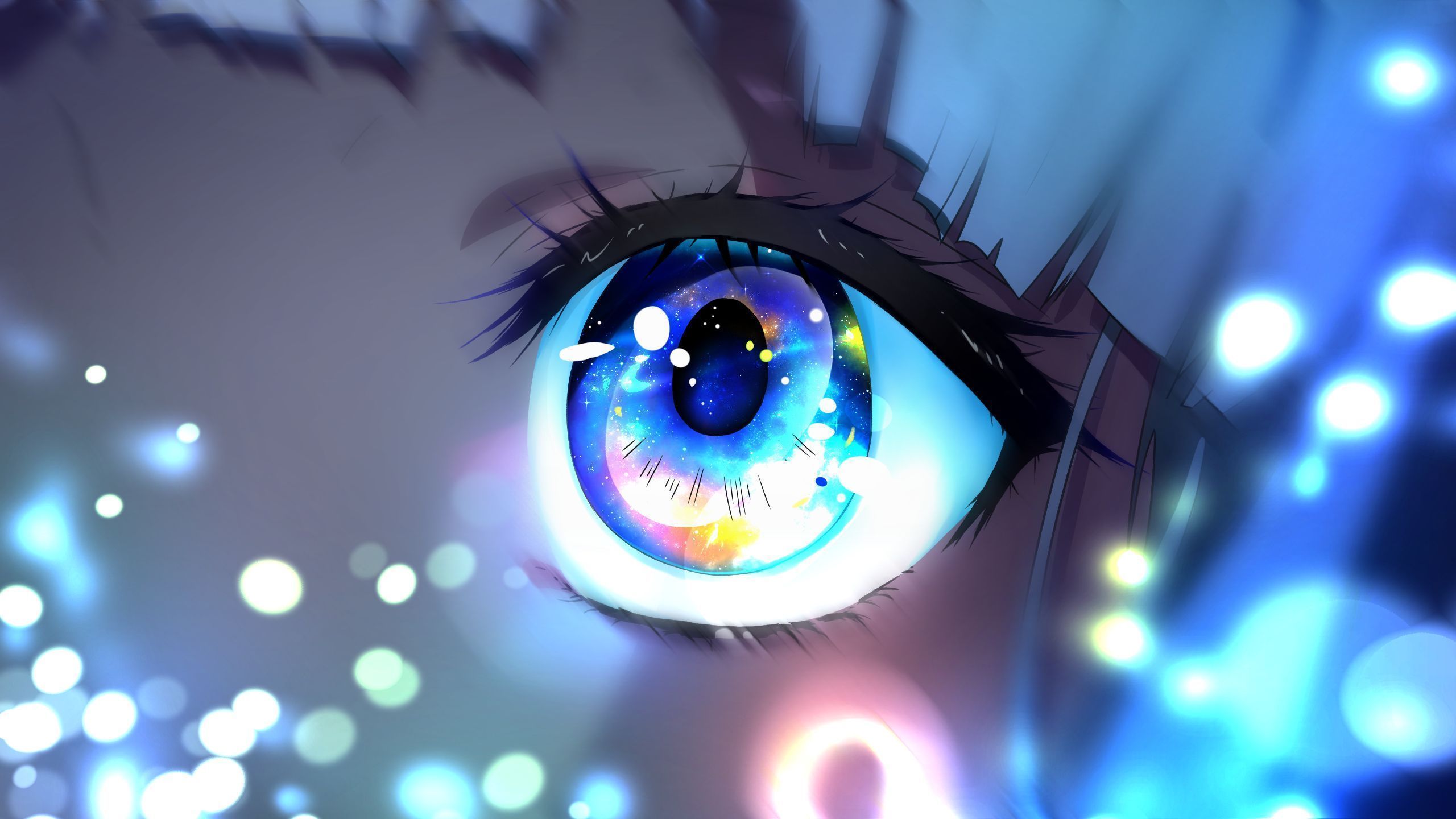 2560x1440 eyes, closeup, anime, anime girls