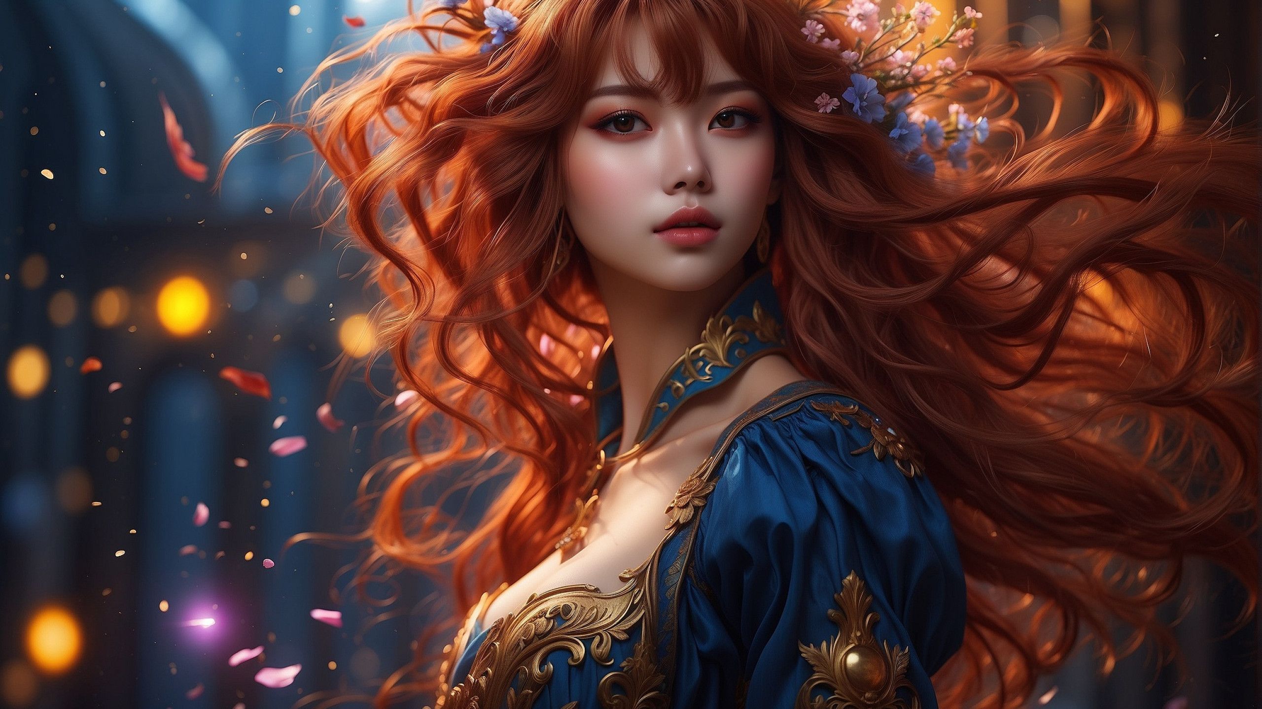 2560x1440 Wallpaper anime girl, fantasy, Art
