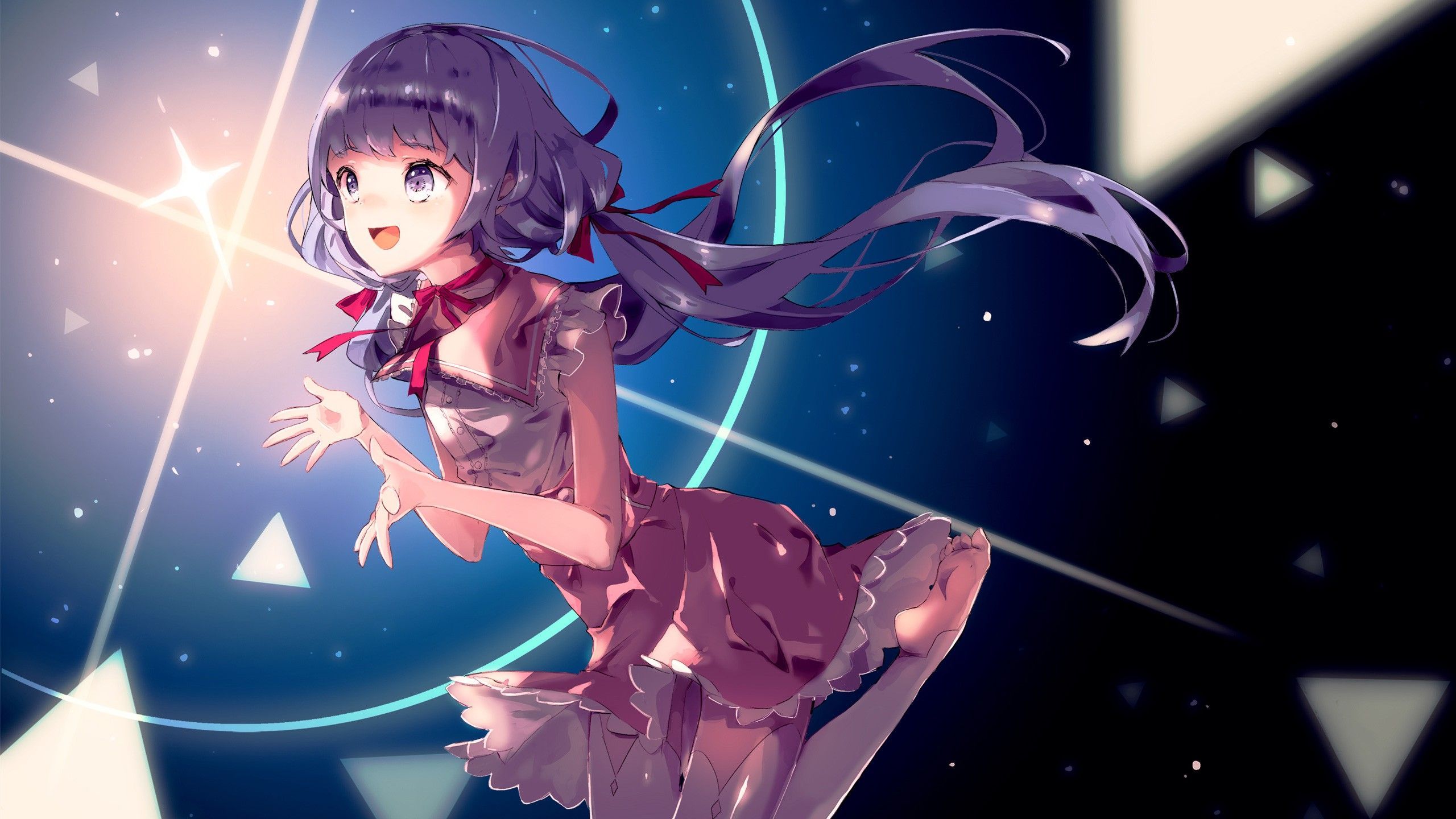 2560x1440 Fantasy Anime Girl Background